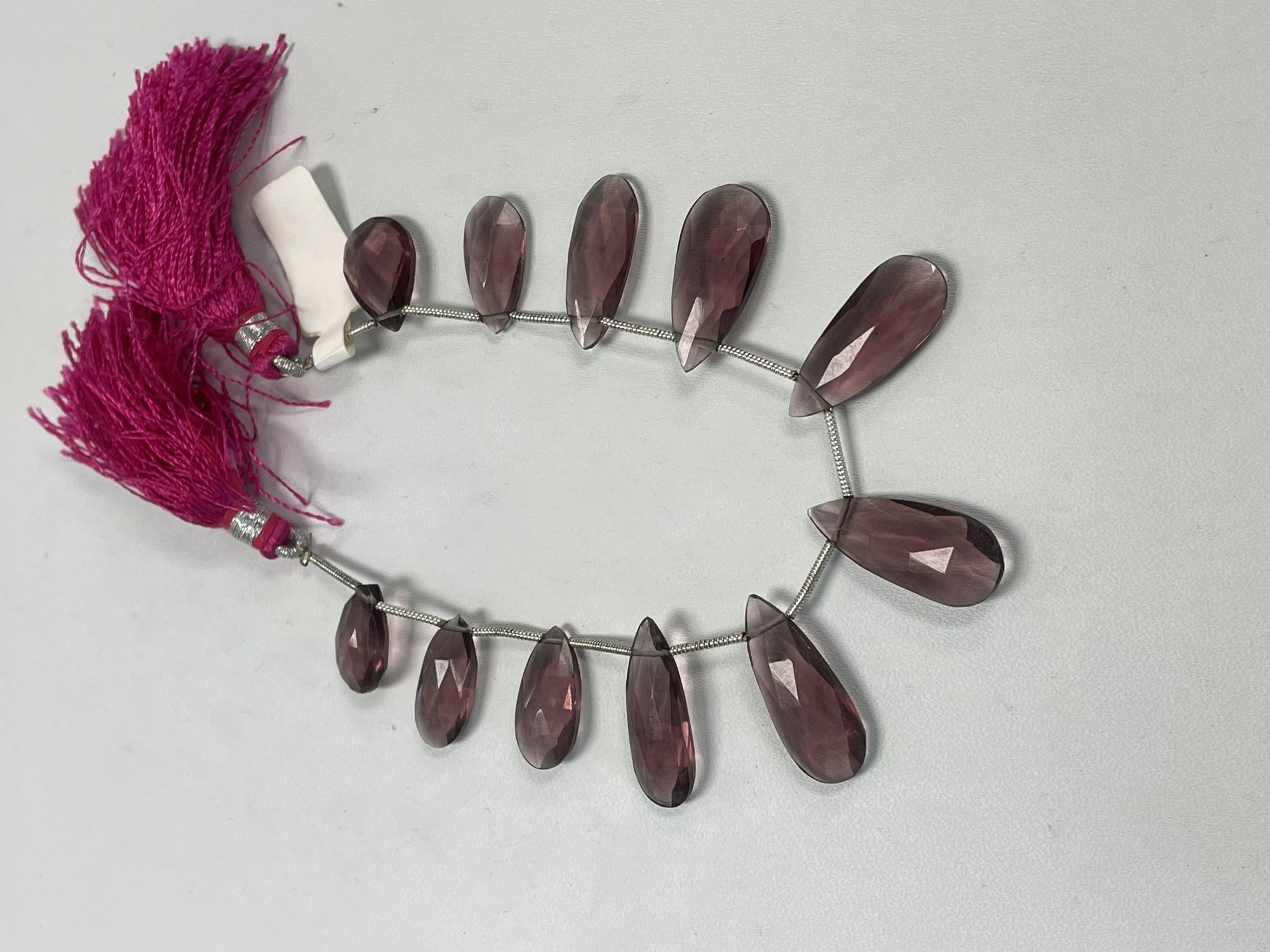 Pink Hydro Quartz Pear Faceted