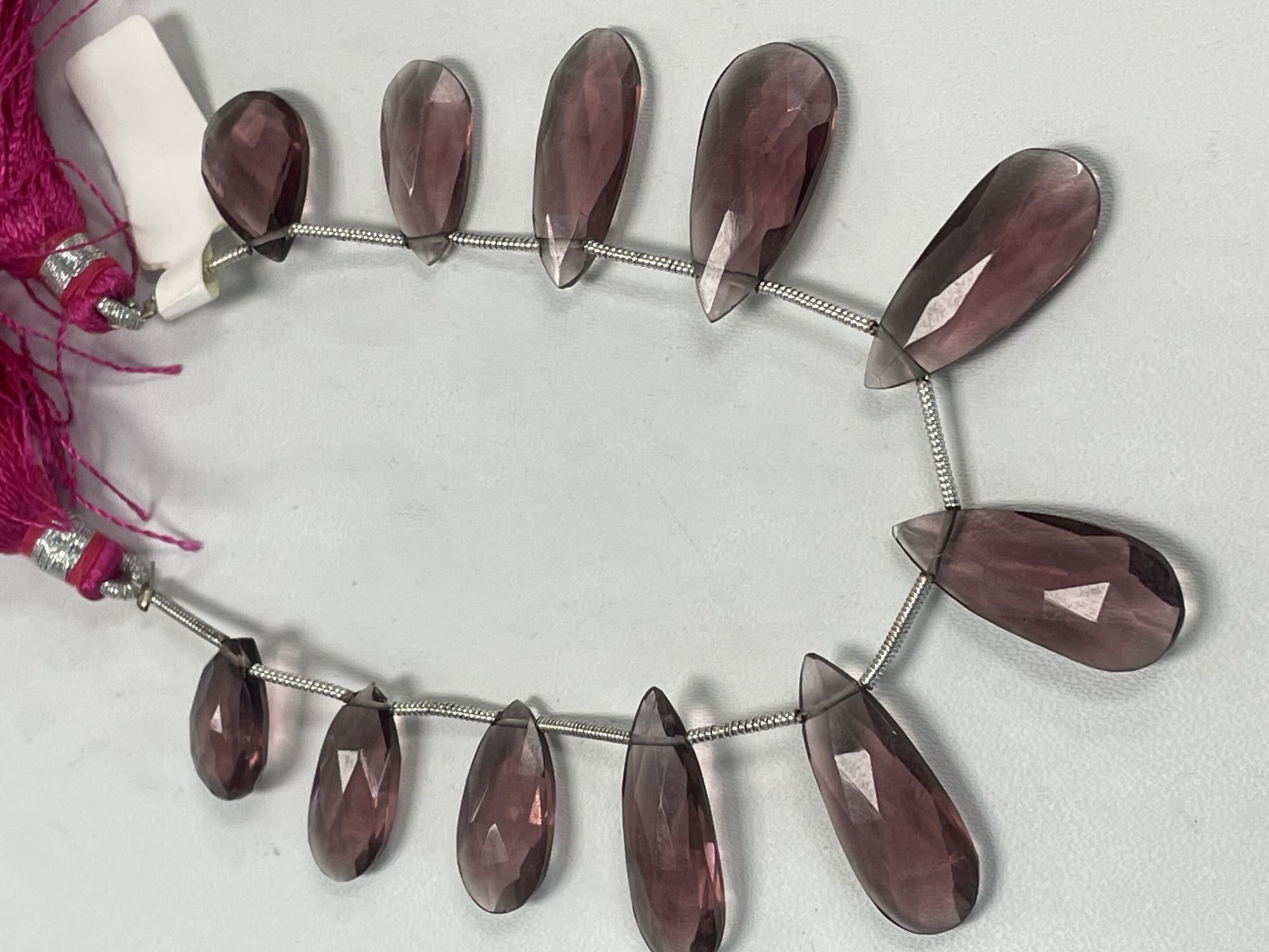 Pink Hydro Quartz Pear Faceted