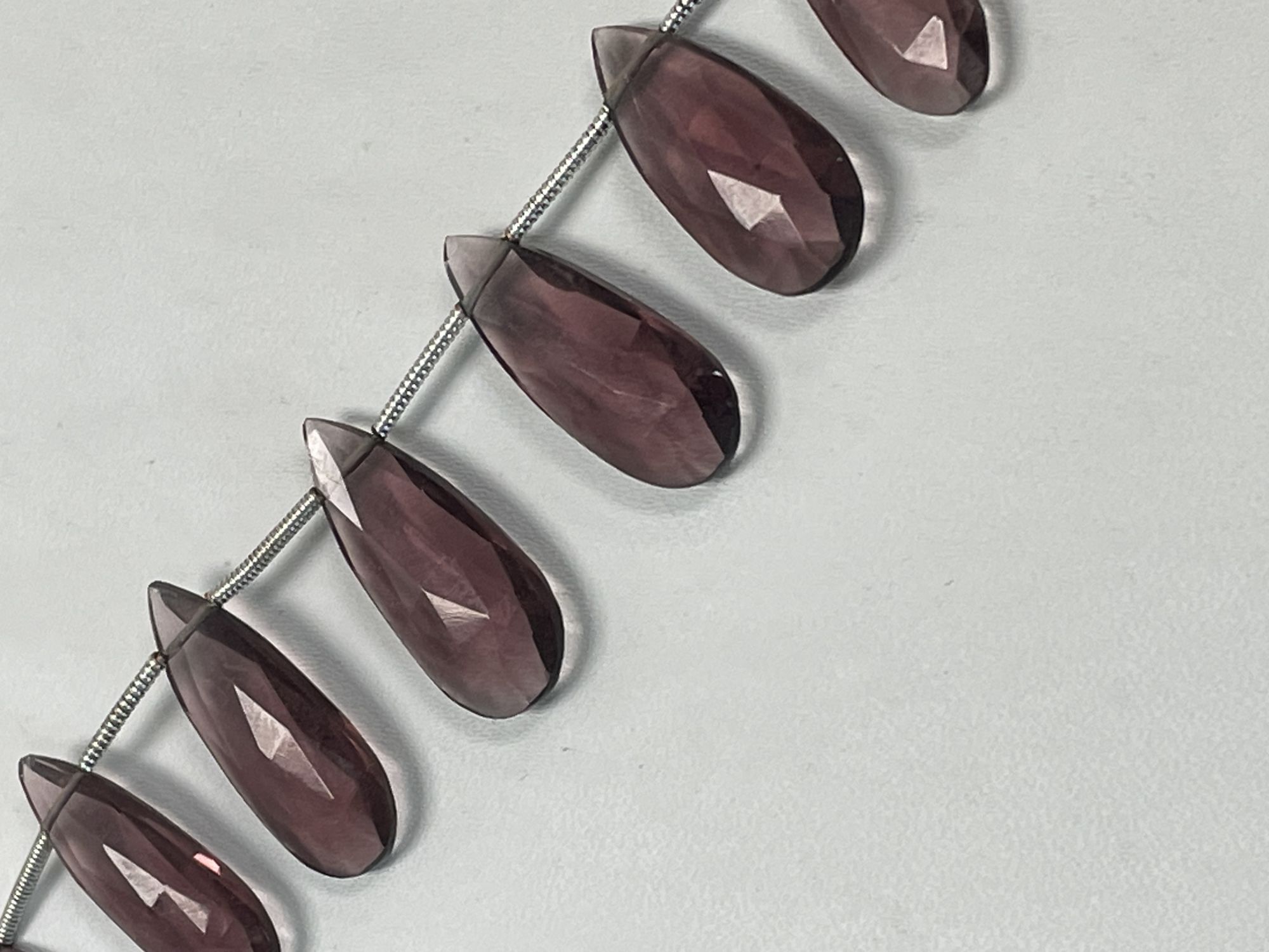 Pink Hydro Quartz Pear Faceted