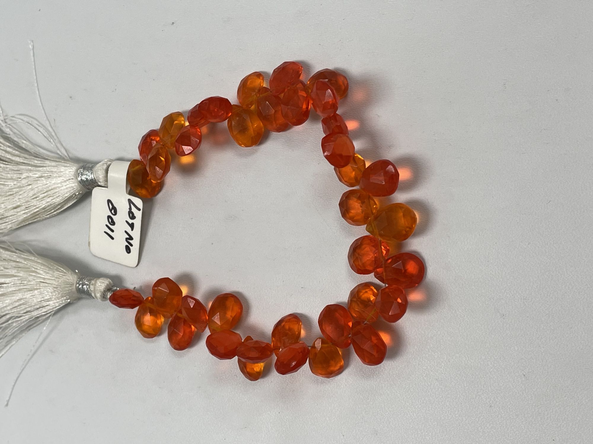 Orange Hydro Quartz Pear Faceted