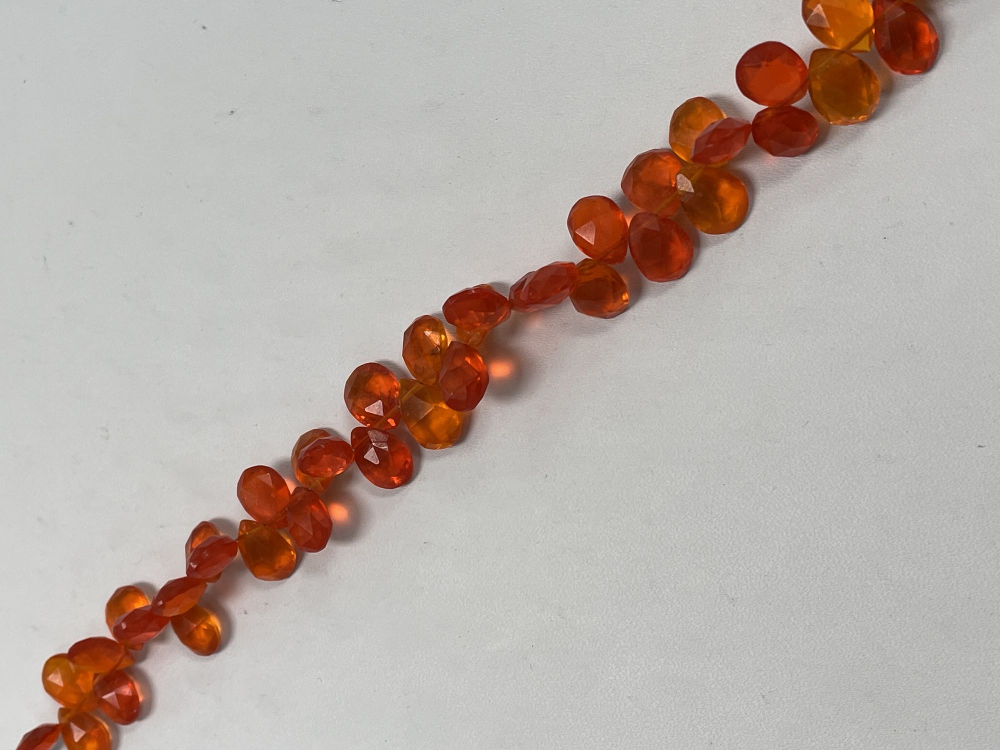 Orange Hydro Quartz Pear Faceted