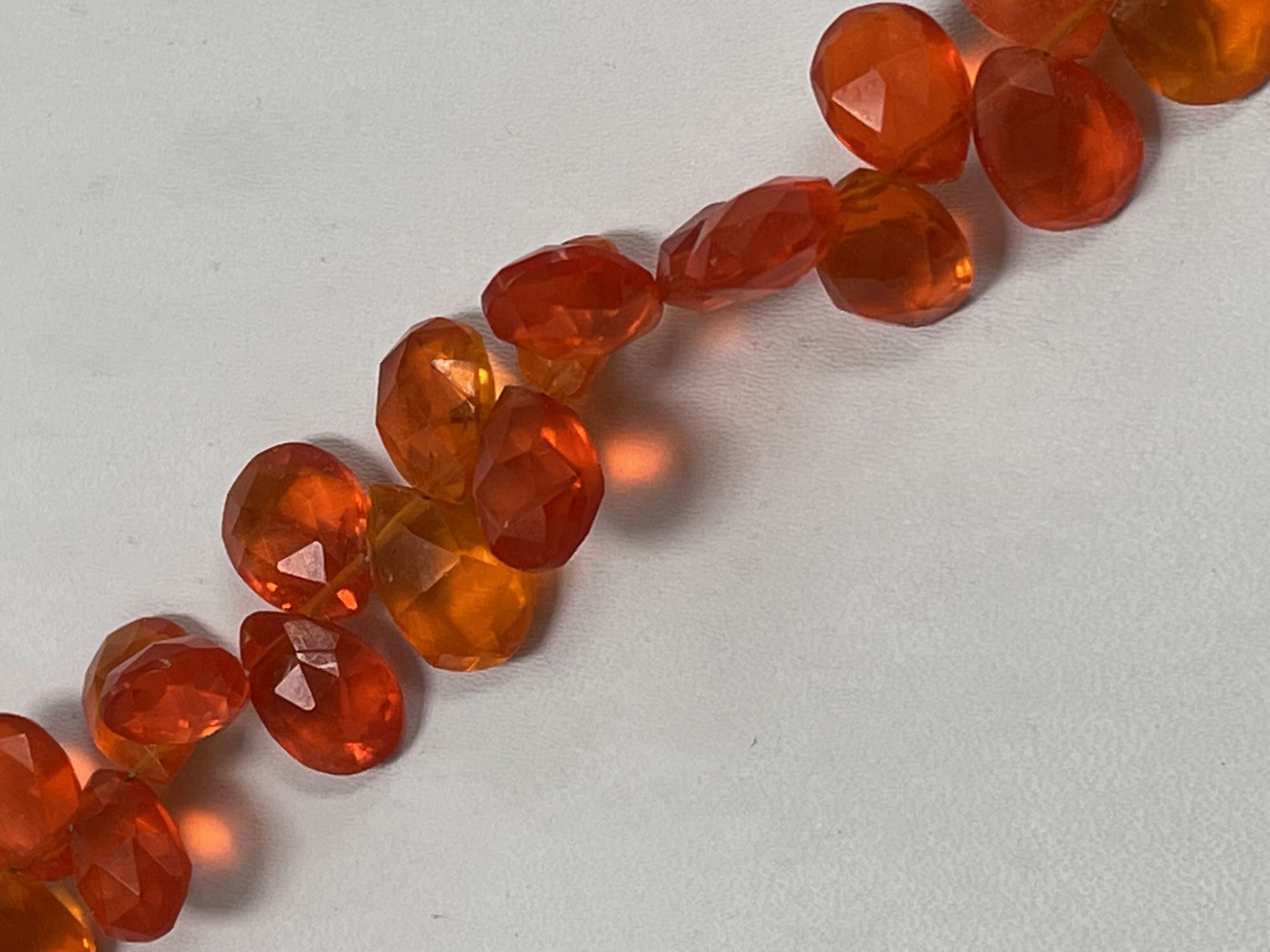 Orange Hydro Quartz Pear Faceted