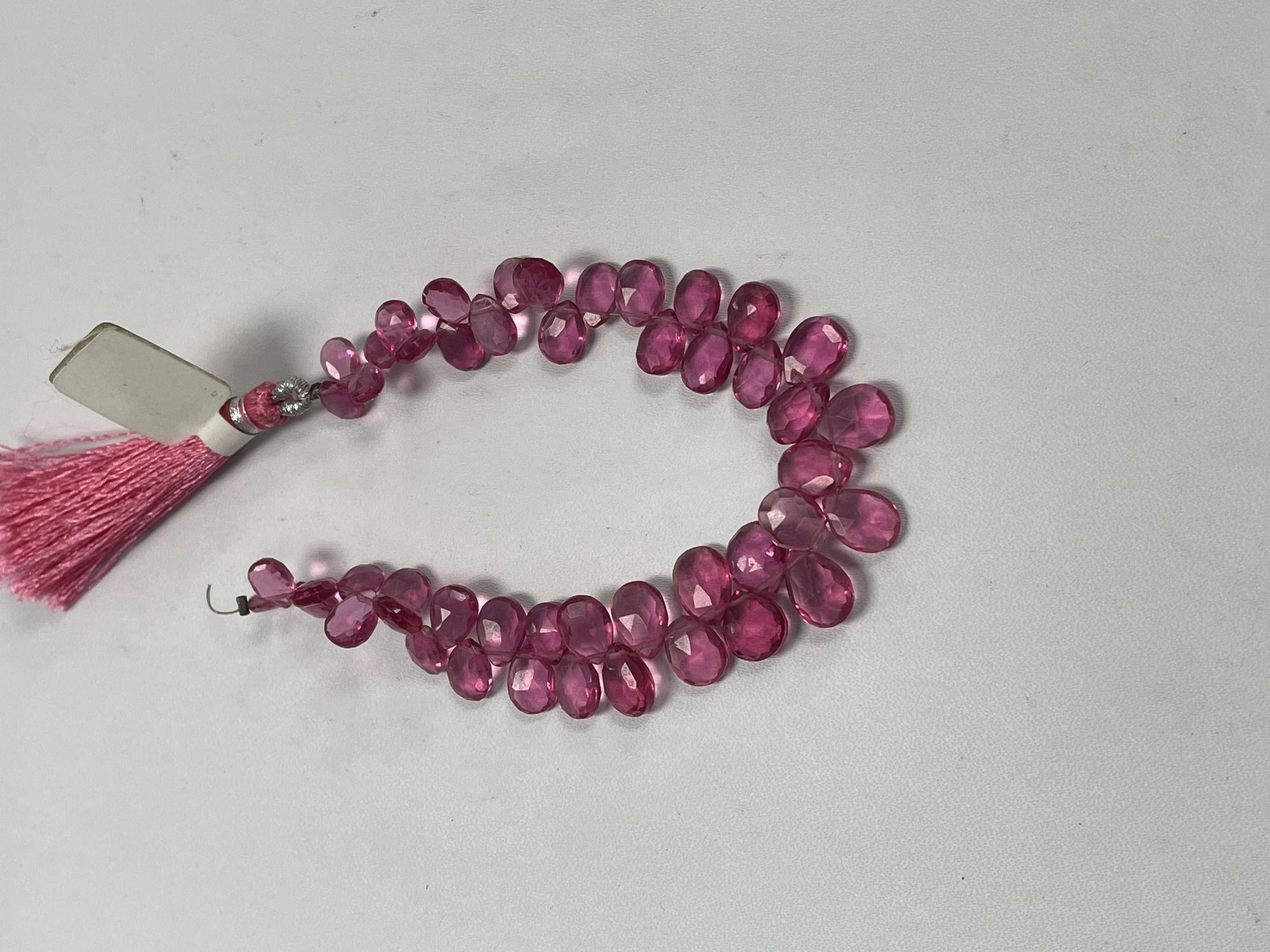 Pink Hydro Quartz Pear Faceted