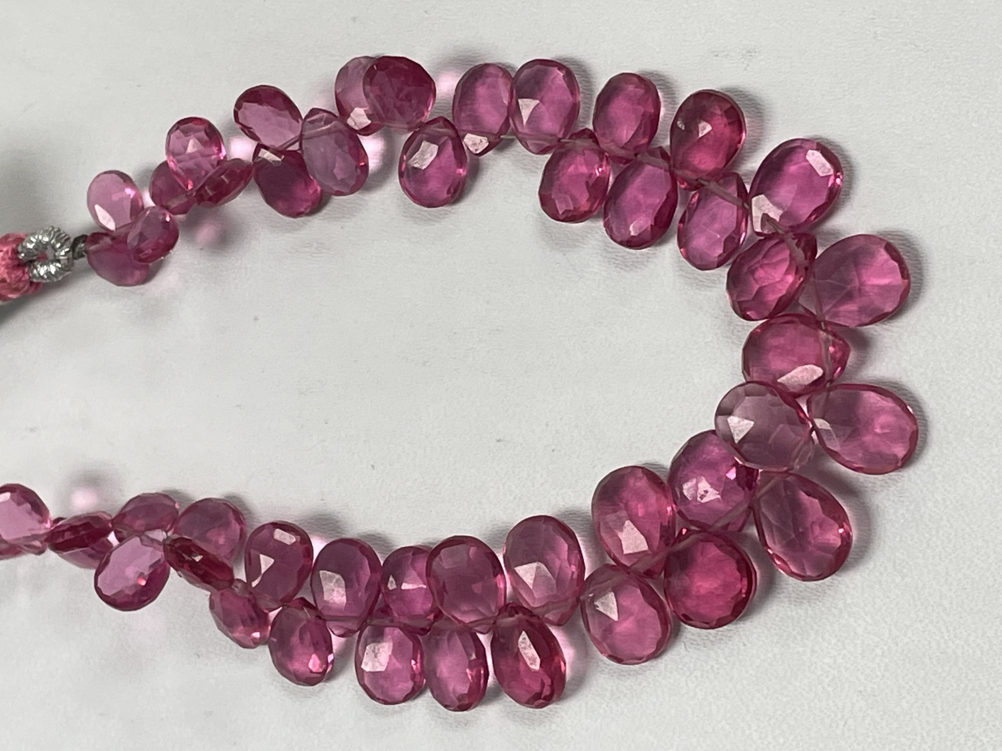 Pink Hydro Quartz Pear Faceted