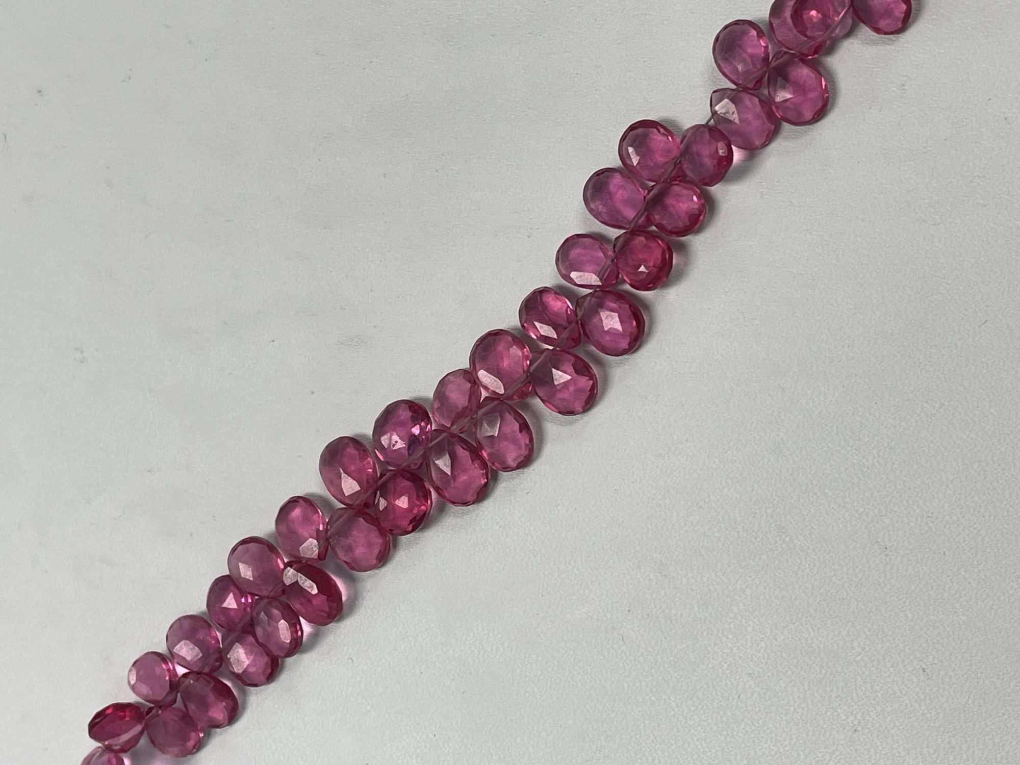 Pink Hydro Quartz Pear Faceted