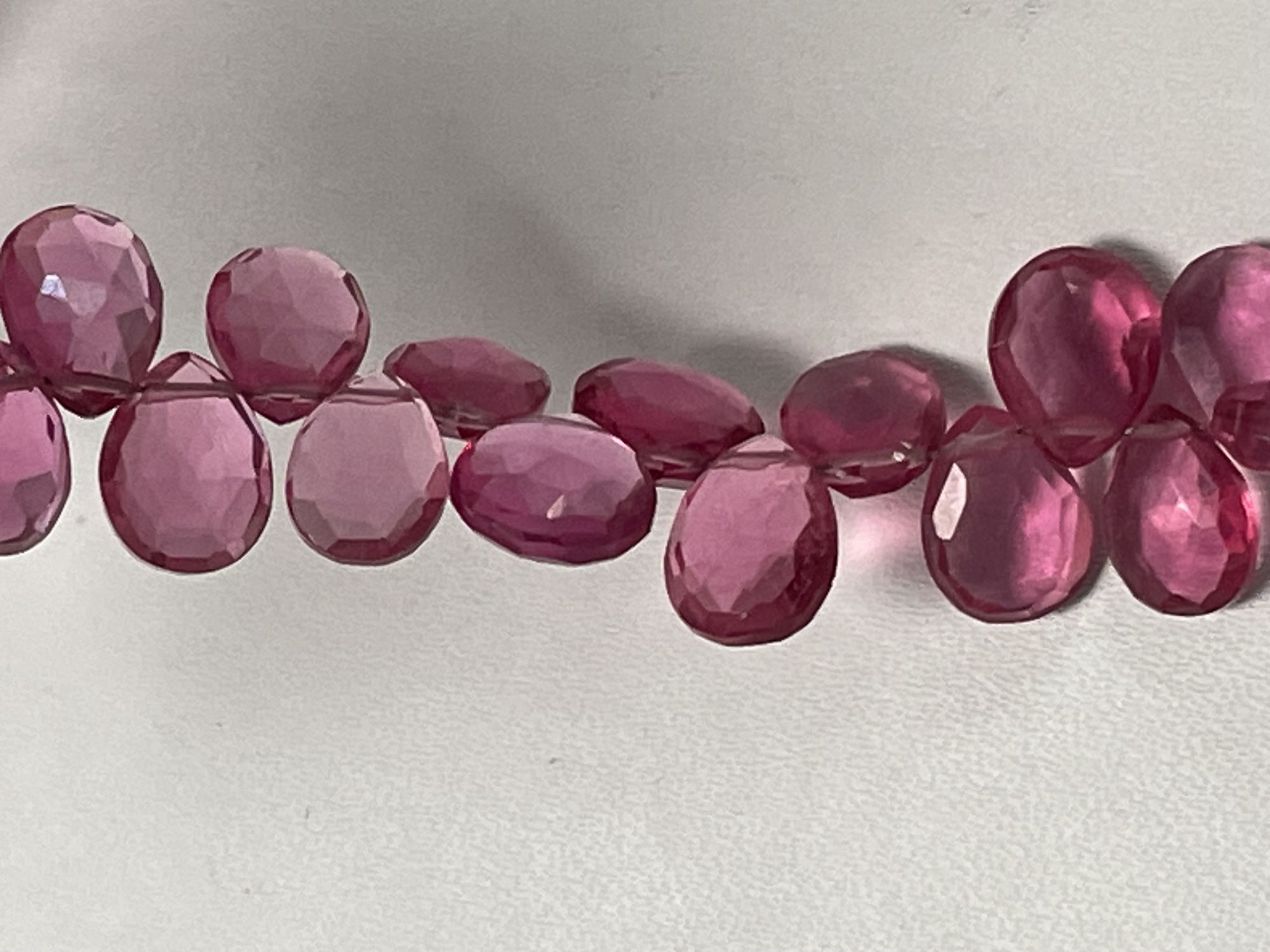 Pink Hydro Quartz Pear Faceted