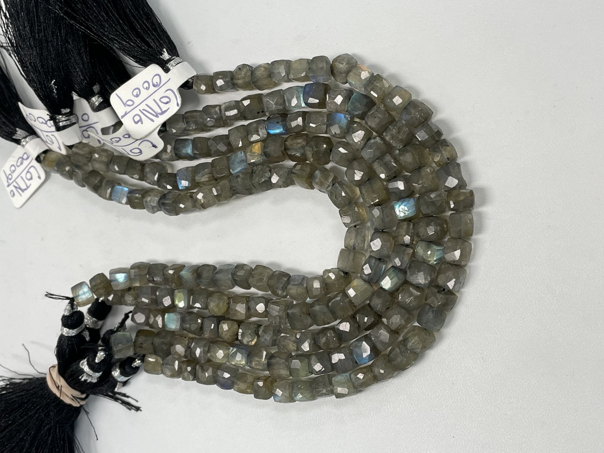 Labradorite Cube Faceted