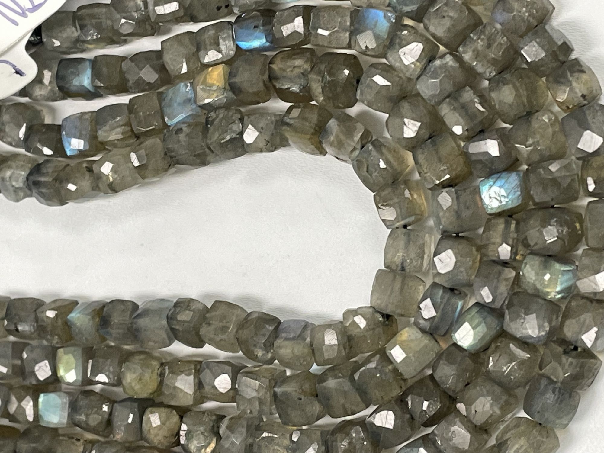 Labradorite Cube Faceted