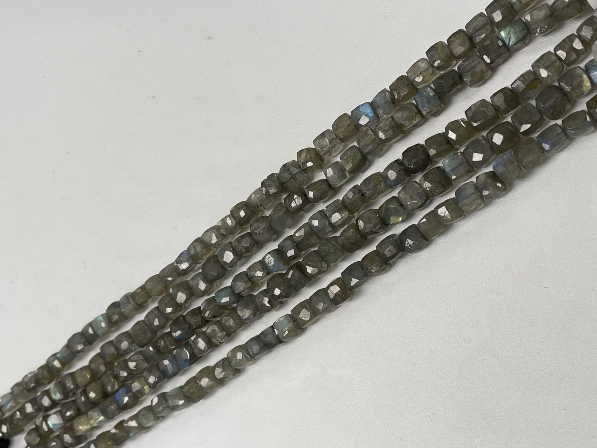 Labradorite Cube Faceted