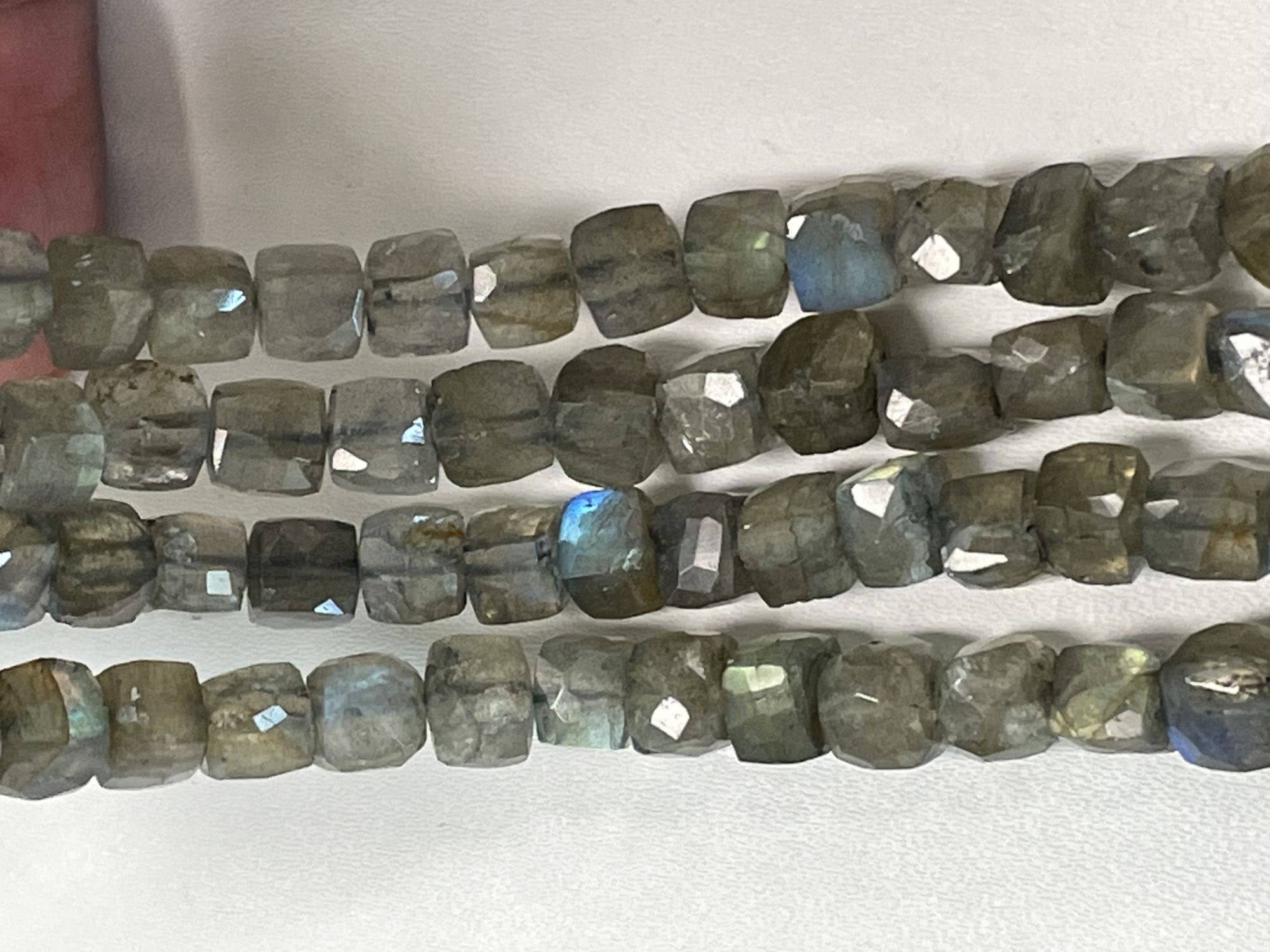 Labradorite Cube Faceted