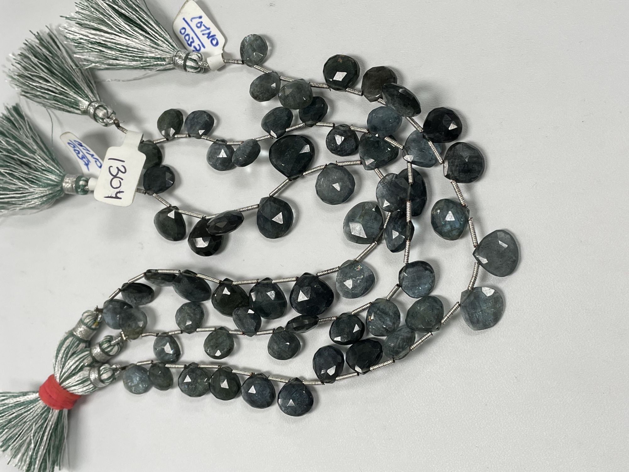 Moss Aquamarine Heart Faceted