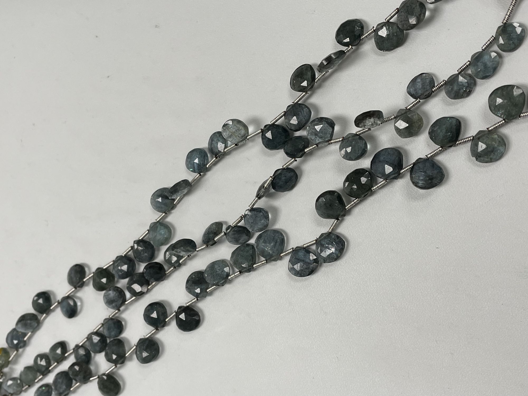 Moss Aquamairne Heart Faceted