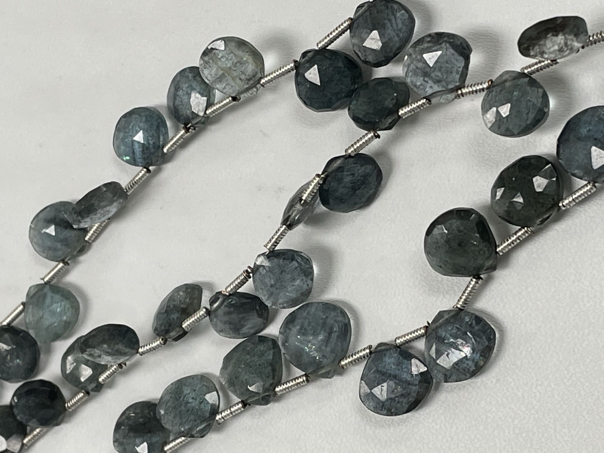 Moss Aquamairne Heart Faceted