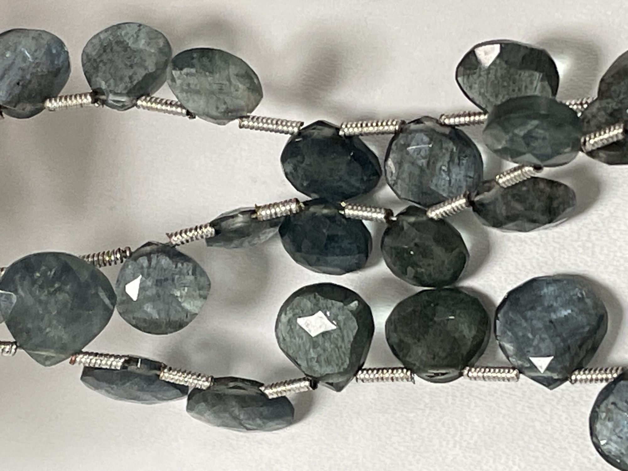 Moss Aquamairne Heart Faceted