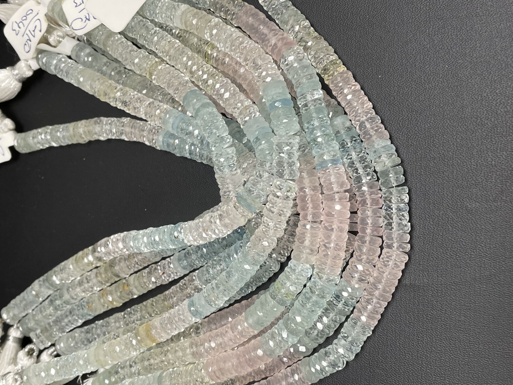 Multi Aquamarine Tire Faceted