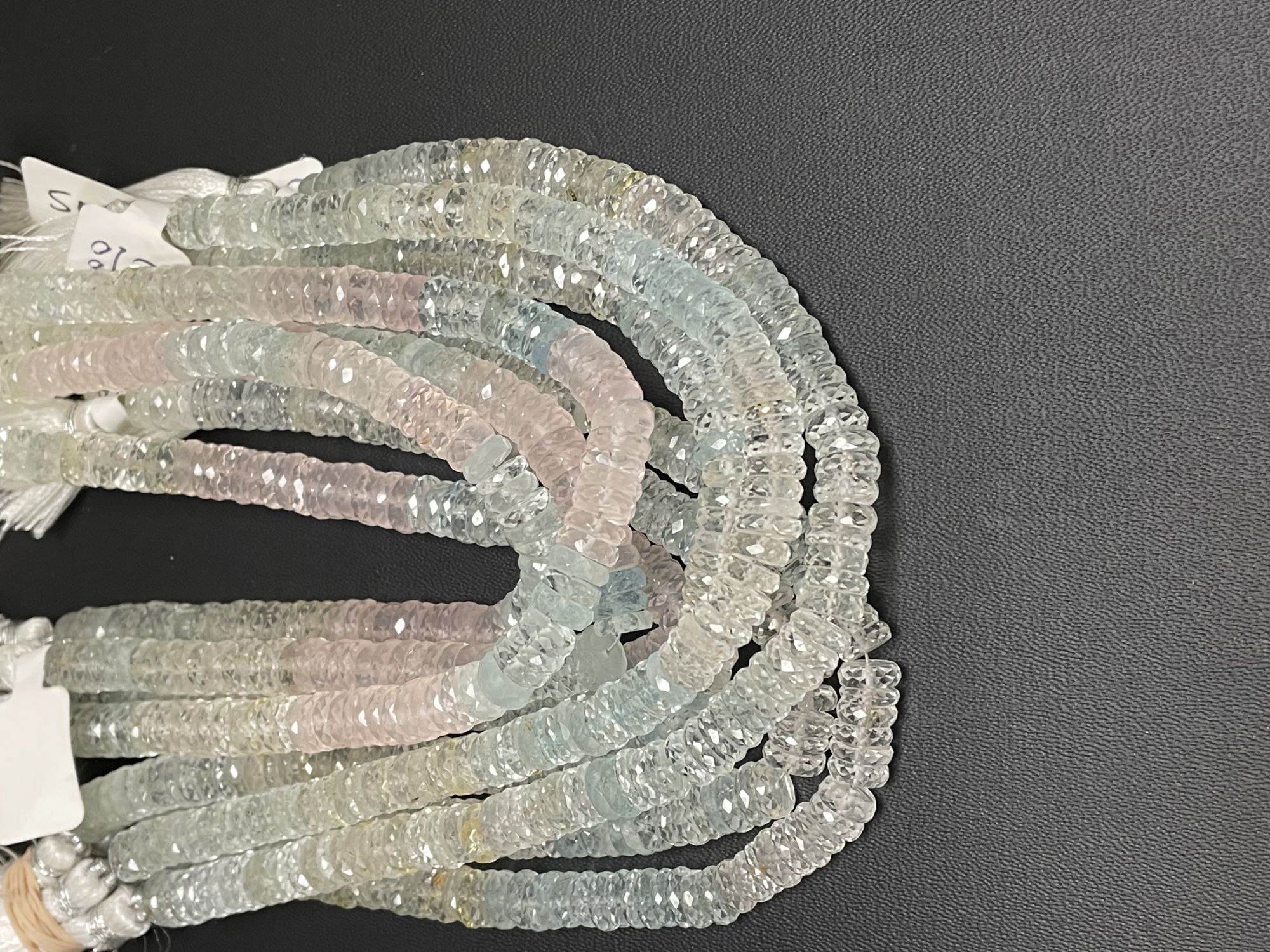 Multi Aquamarine Tire Faceted