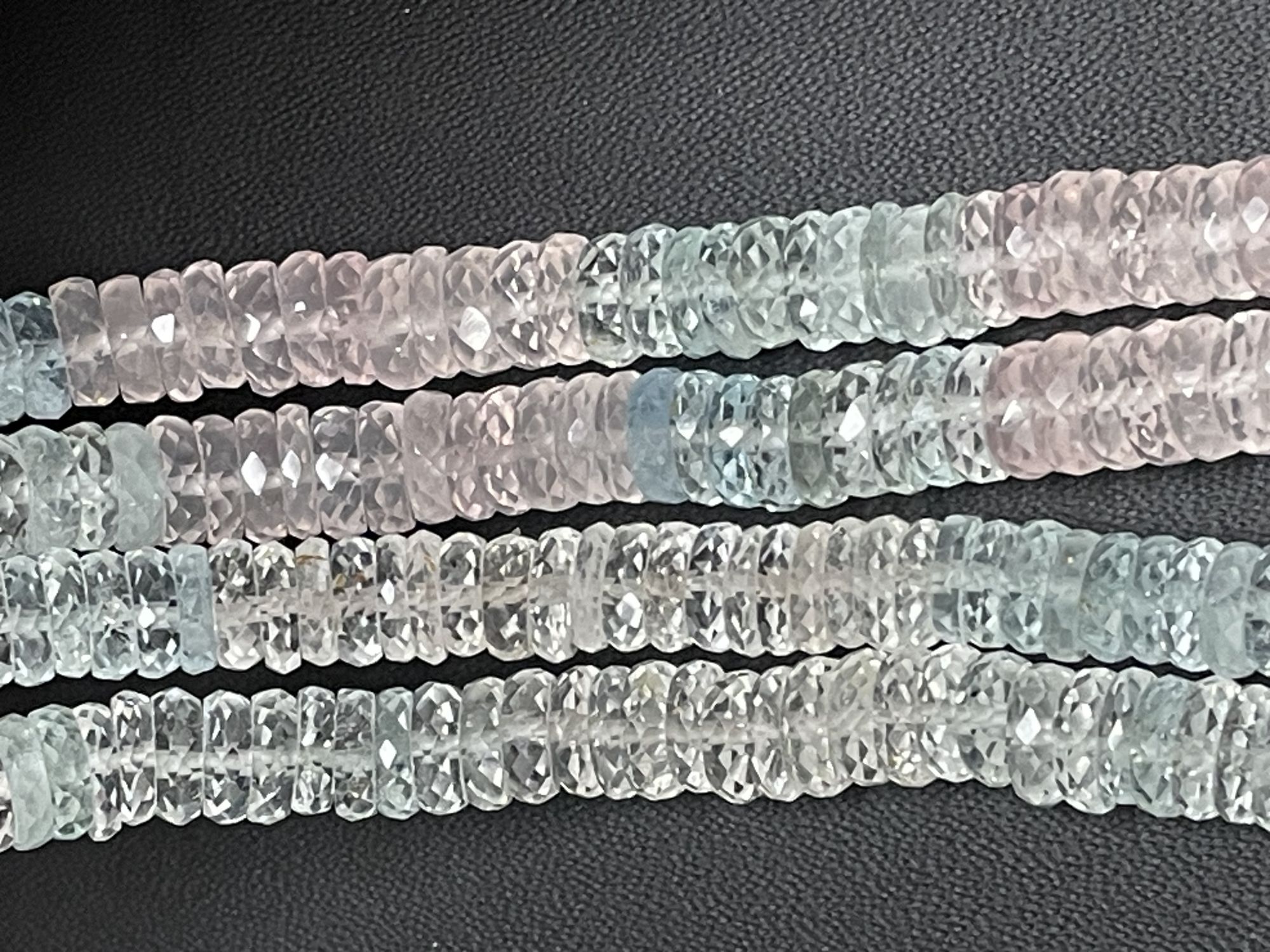 Multi Aquamarine Tire Faceted