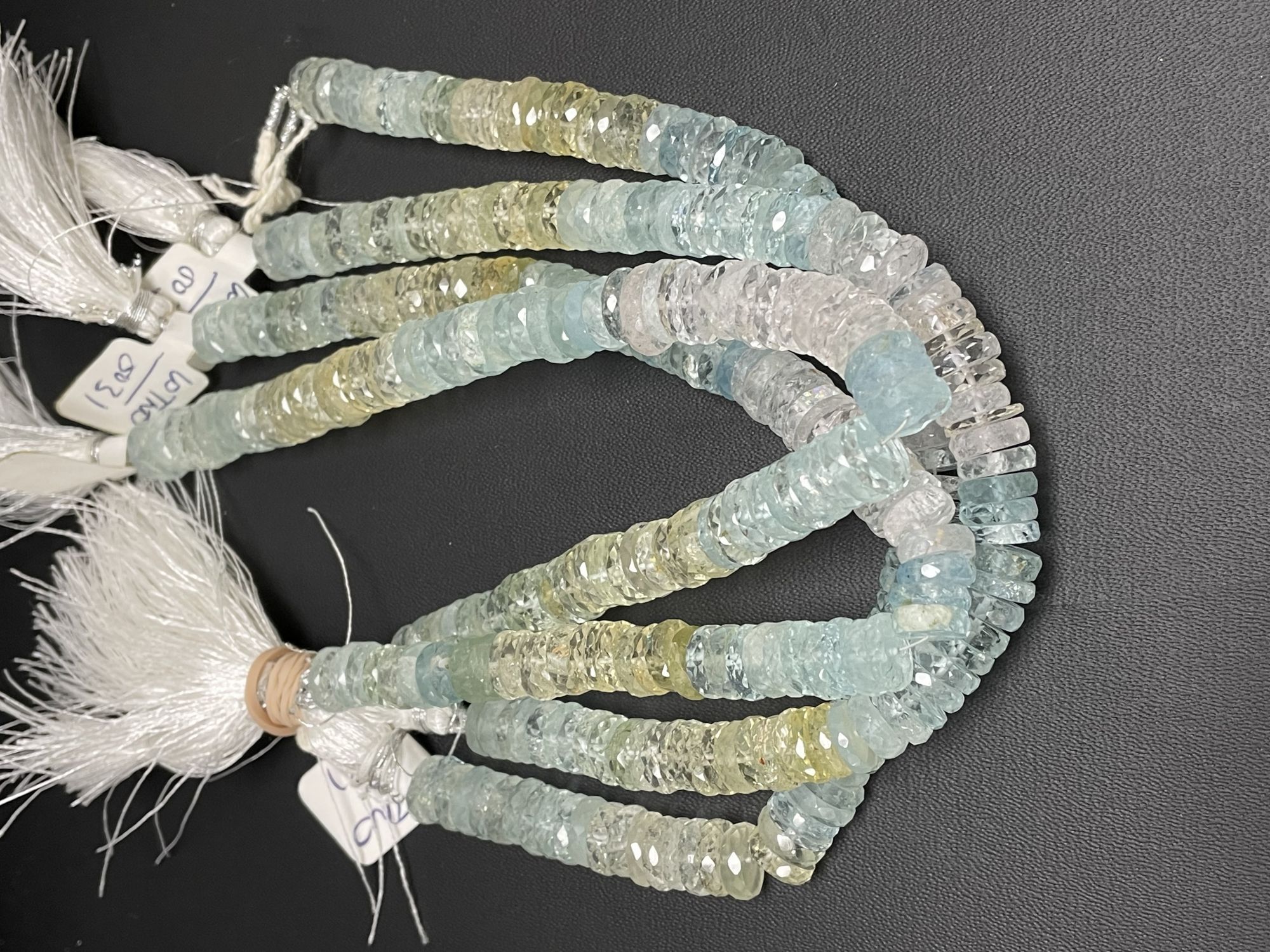 Multi Aquamarine Tire Faceted