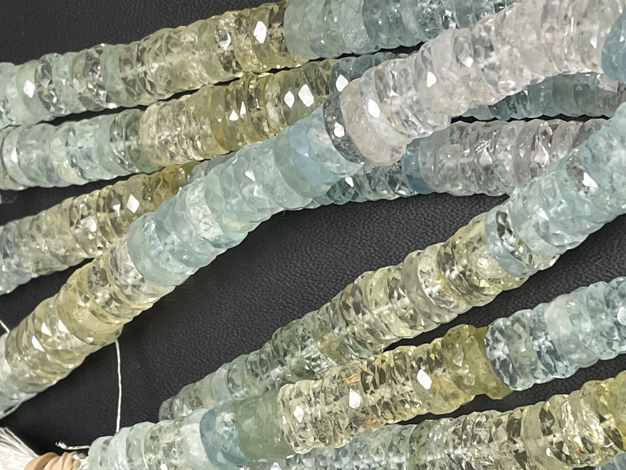 Multi Aquamarine Tire Faceted