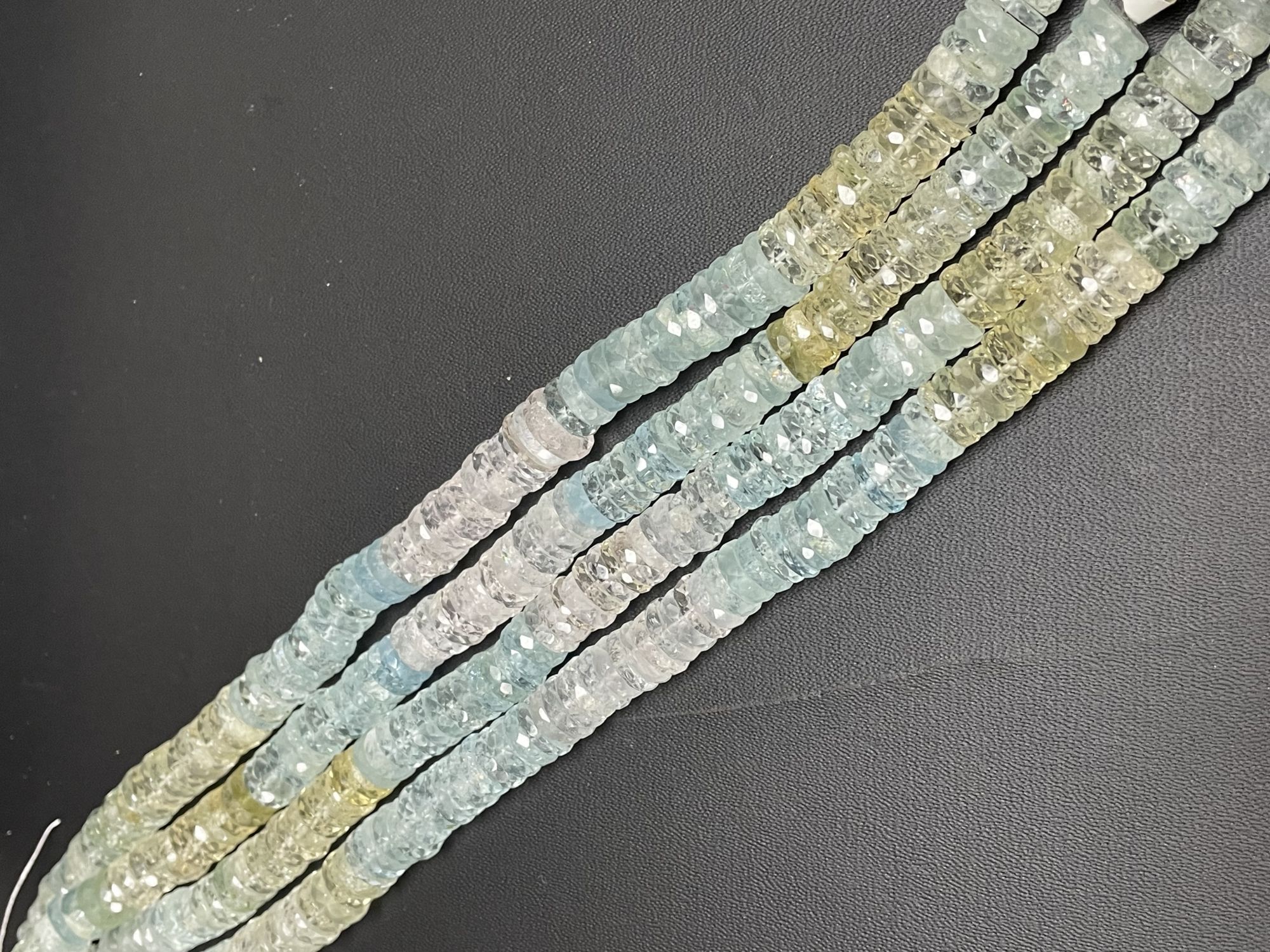 Multi Aquamarine Tire Faceted