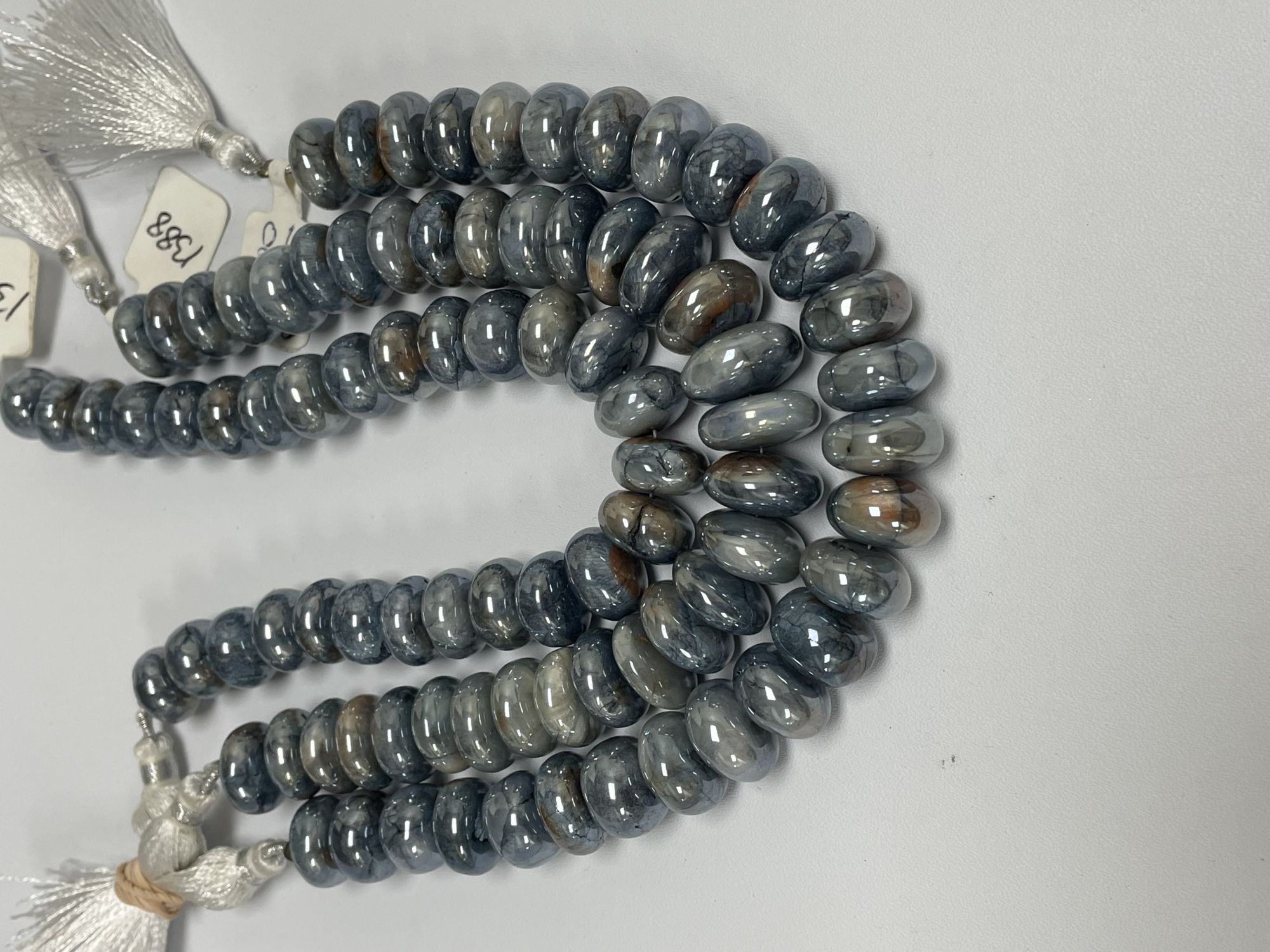 Coated Blue Silicatite Rondelle Smooth