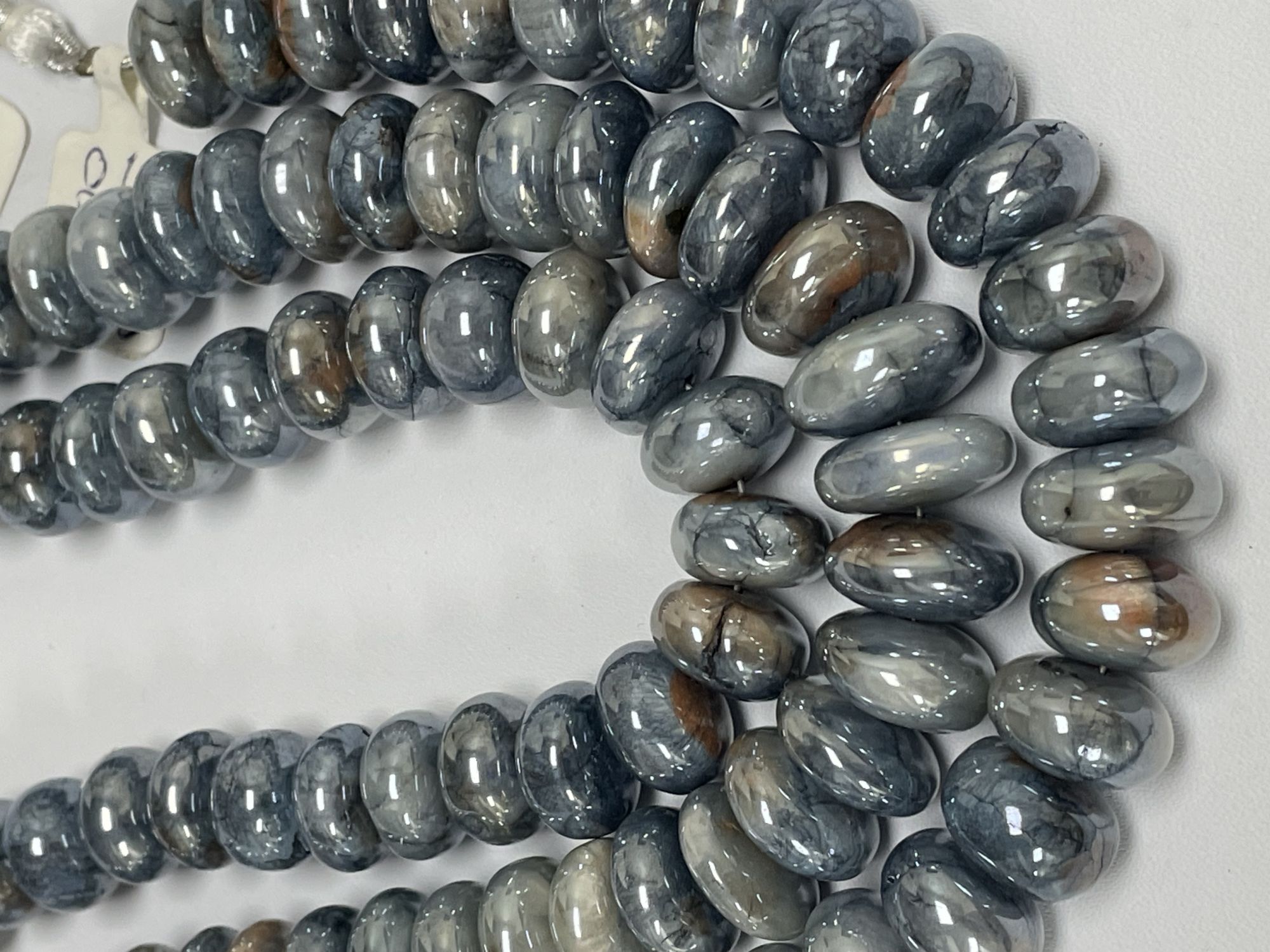 Coated Blue Silicatite Rondelle Smooth