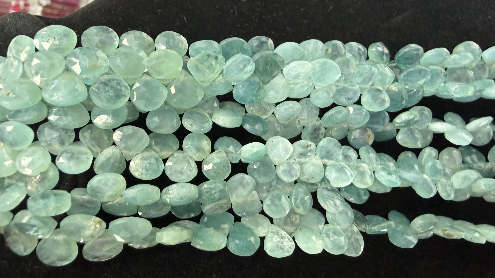 Grandidierite Hearts Faceted