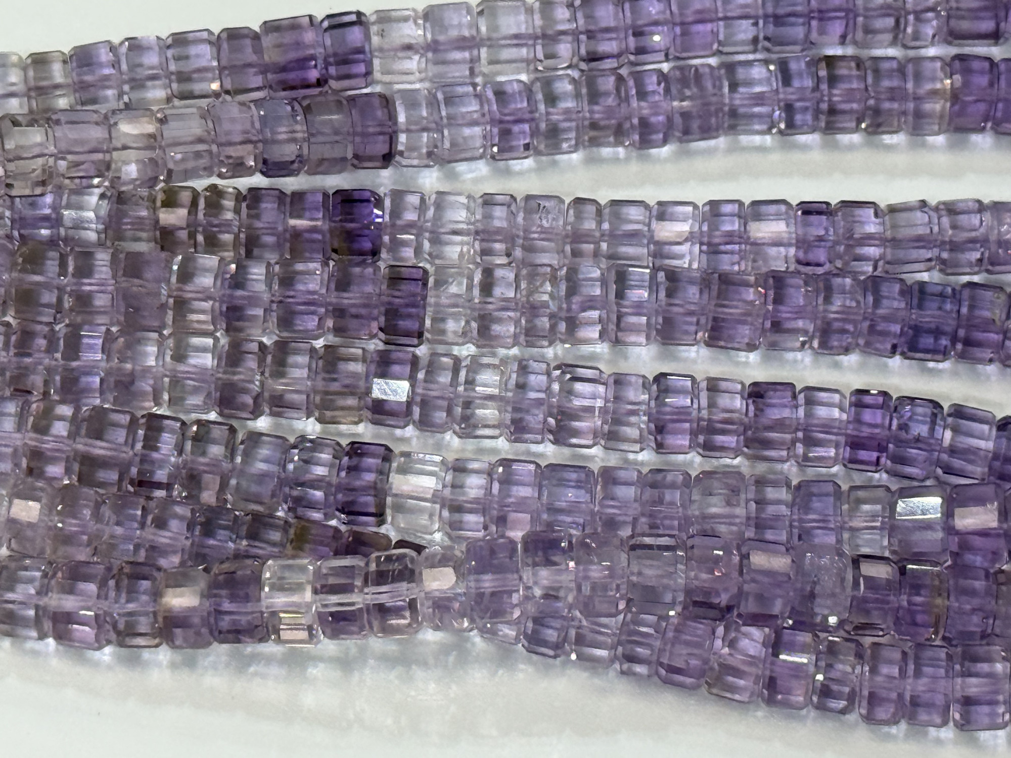 Shaded Purple Amethyst Tire Faceted