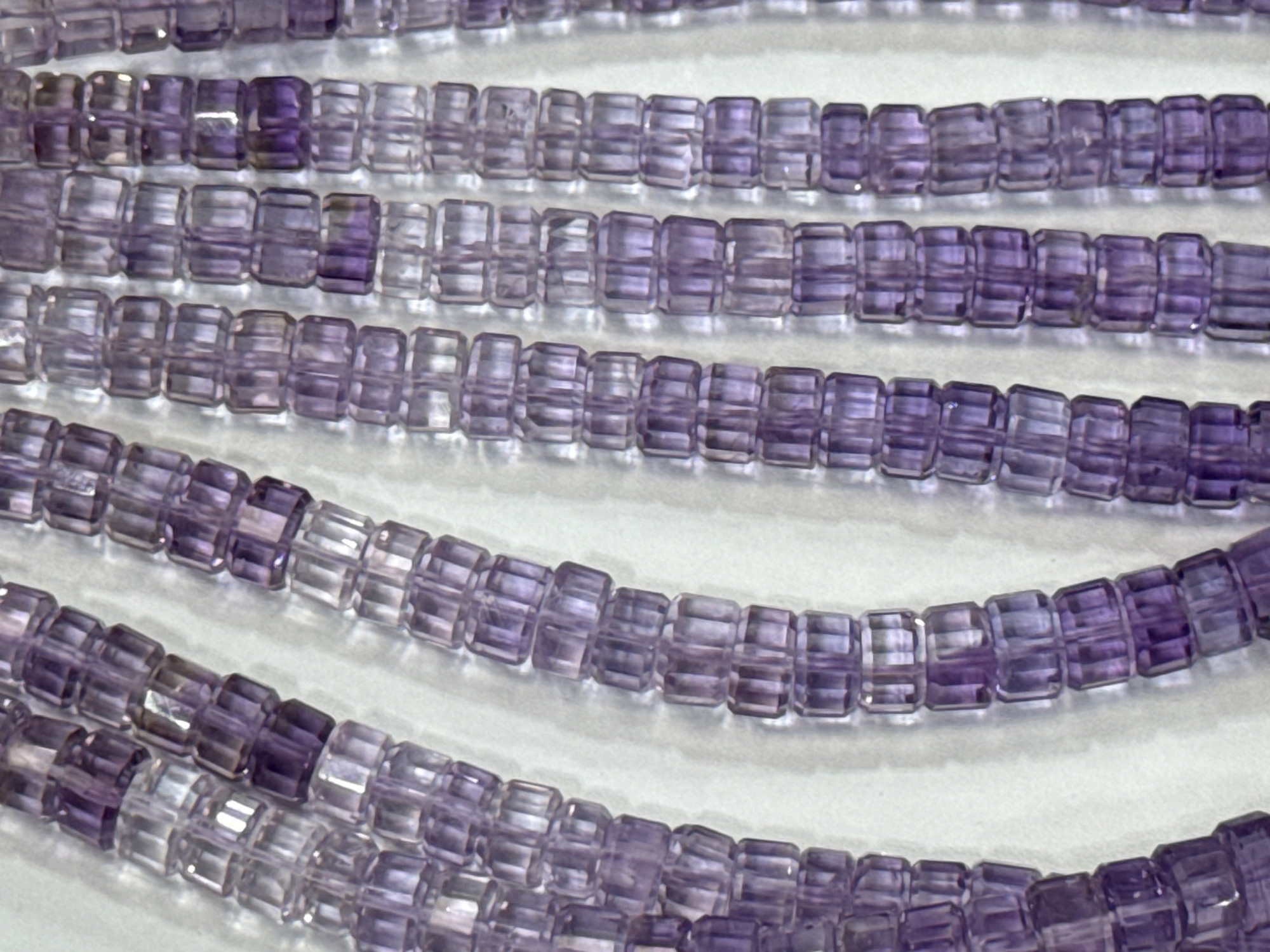 Shaded Purple Amethyst Tire Faceted