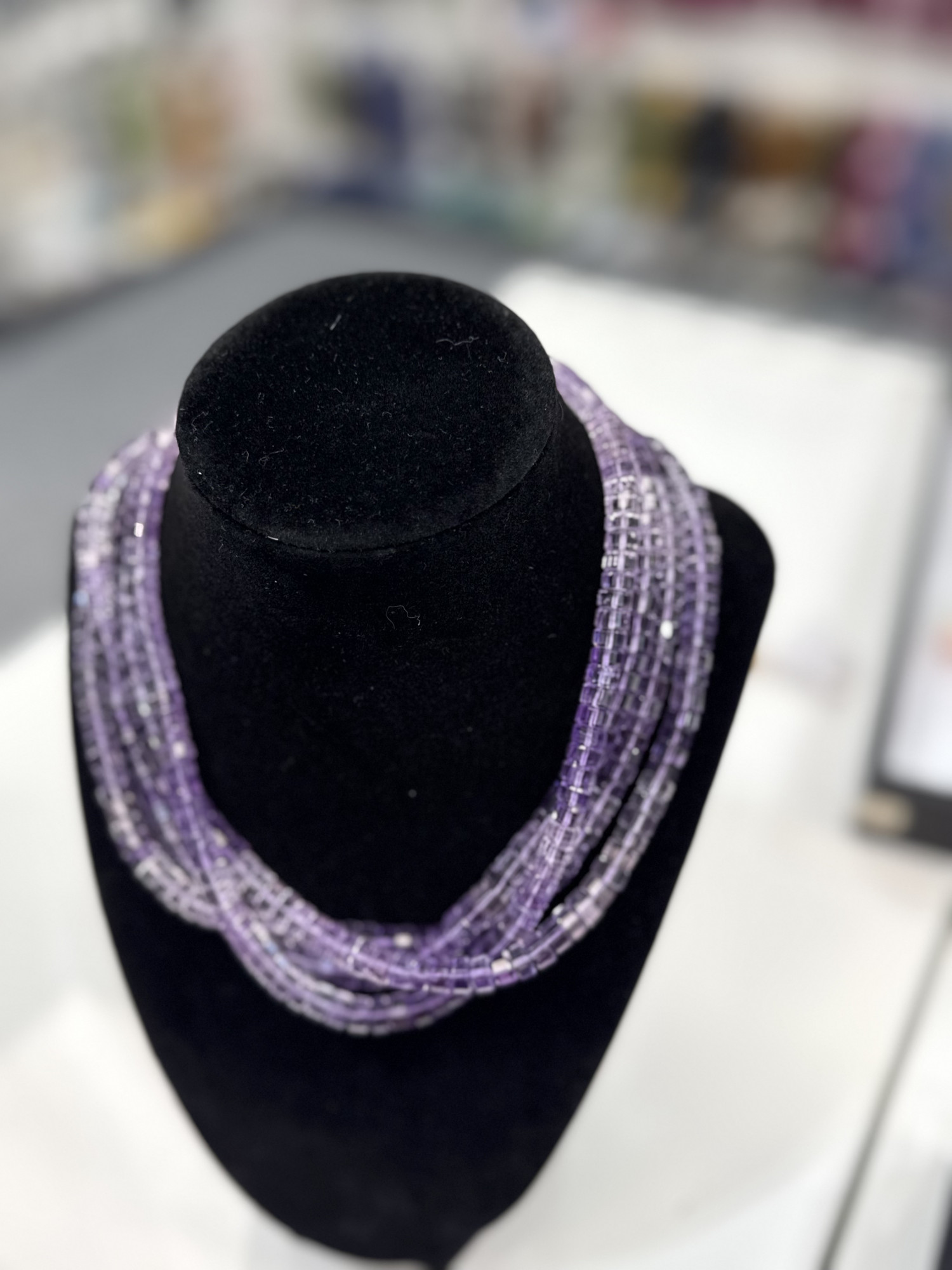 Shaded Purple Amethyst Tire Faceted