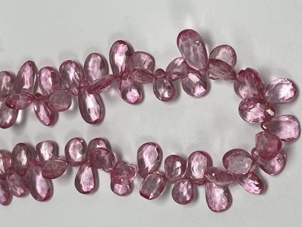 Pink Hydro Quartz Pear Faceted