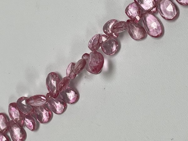 Pink Hydro Quartz Pear Faceted