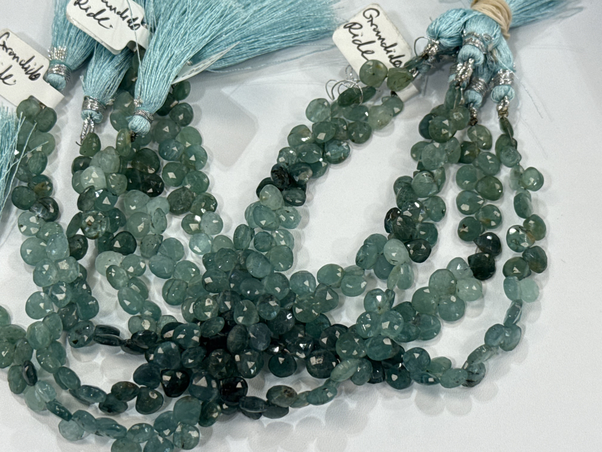 Grandidierite Hearts Faceted