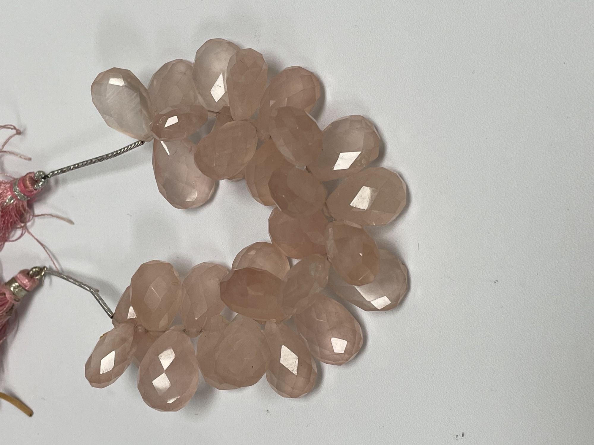 Pink Strawberry Quartz Pear Faceted
