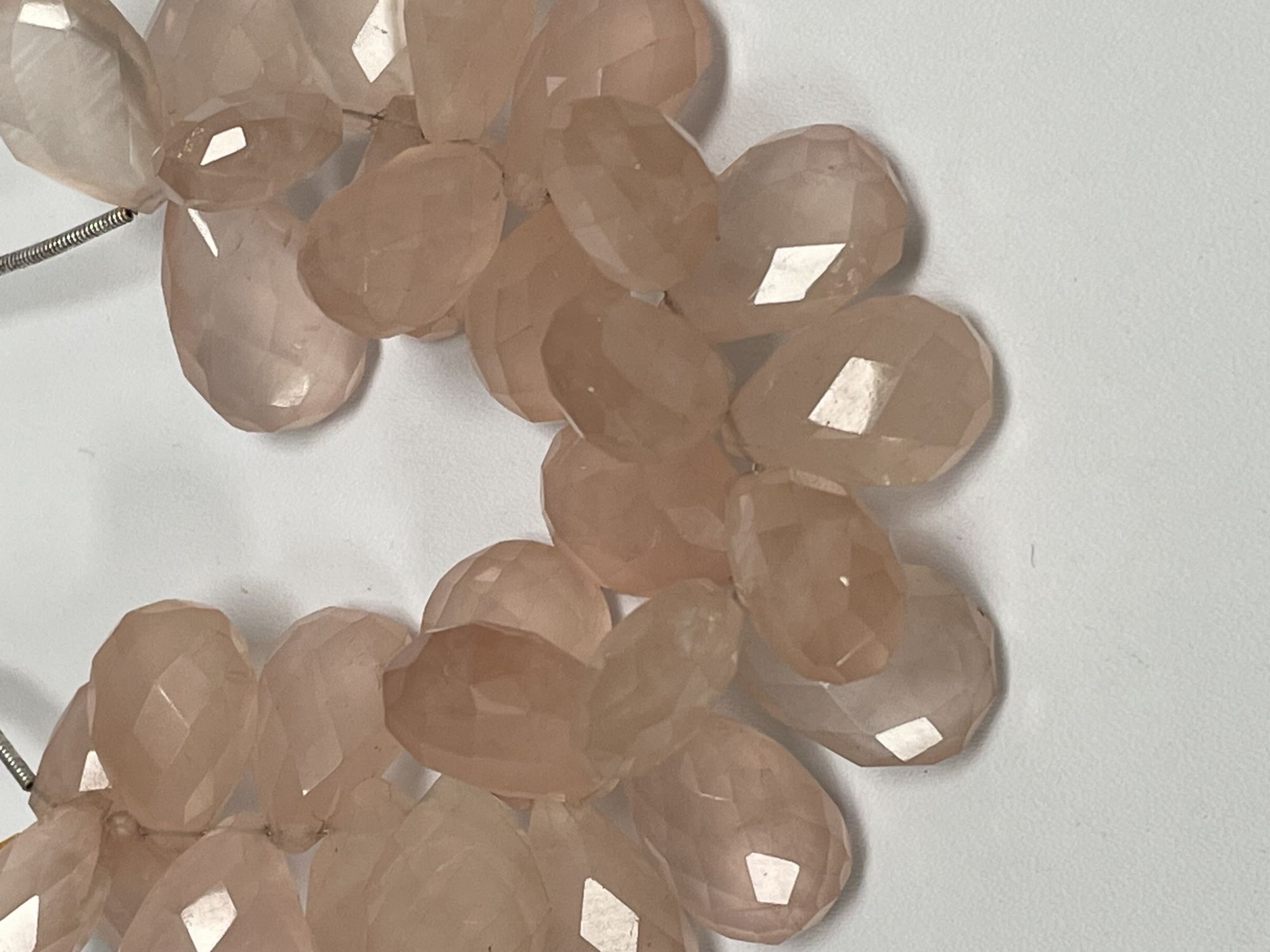 Pink Strawberry Quartz Pear Faceted