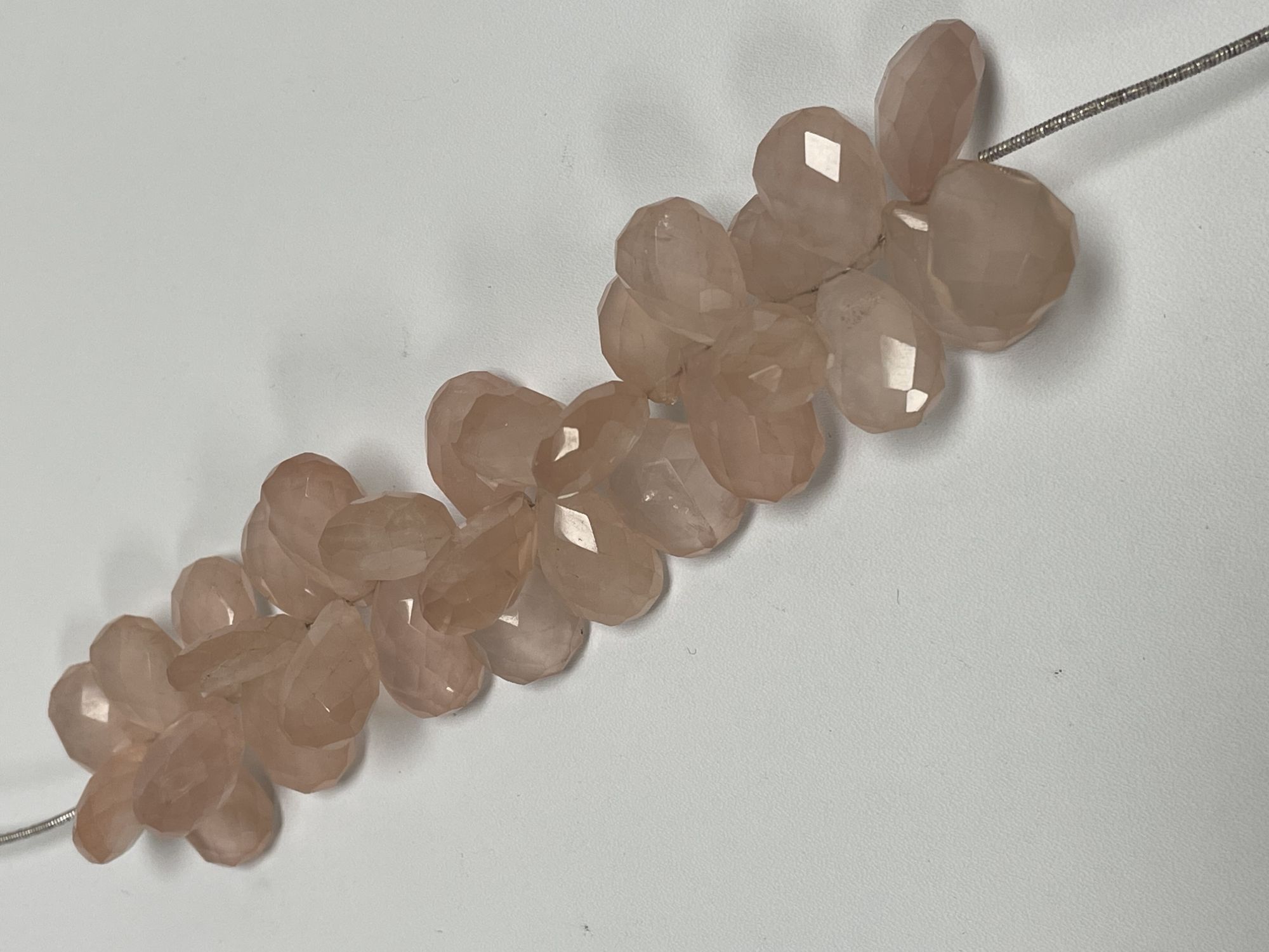 Pink Strawberry Quartz Pear Faceted
