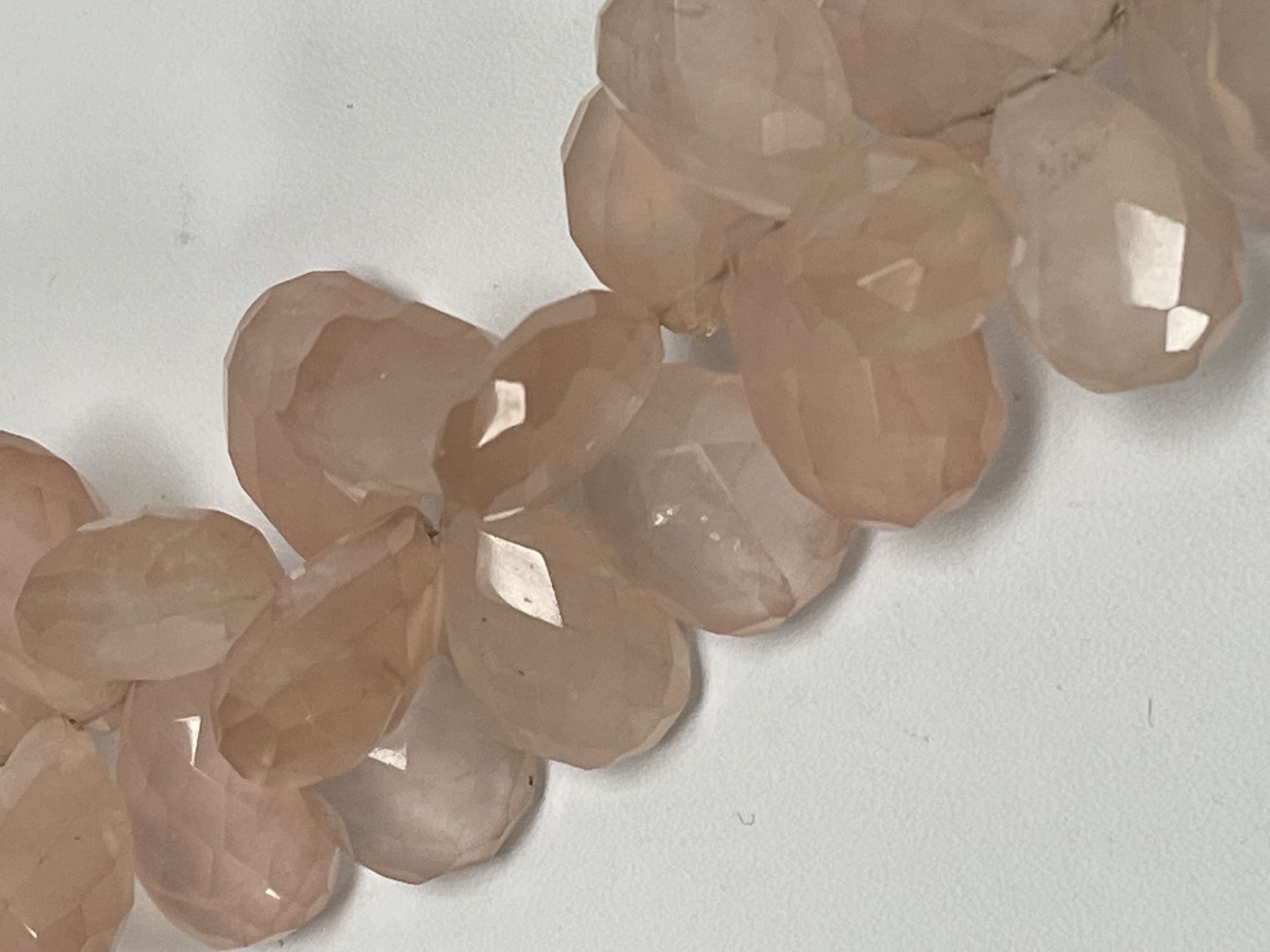 Pink Strawberry Quartz Pear Faceted