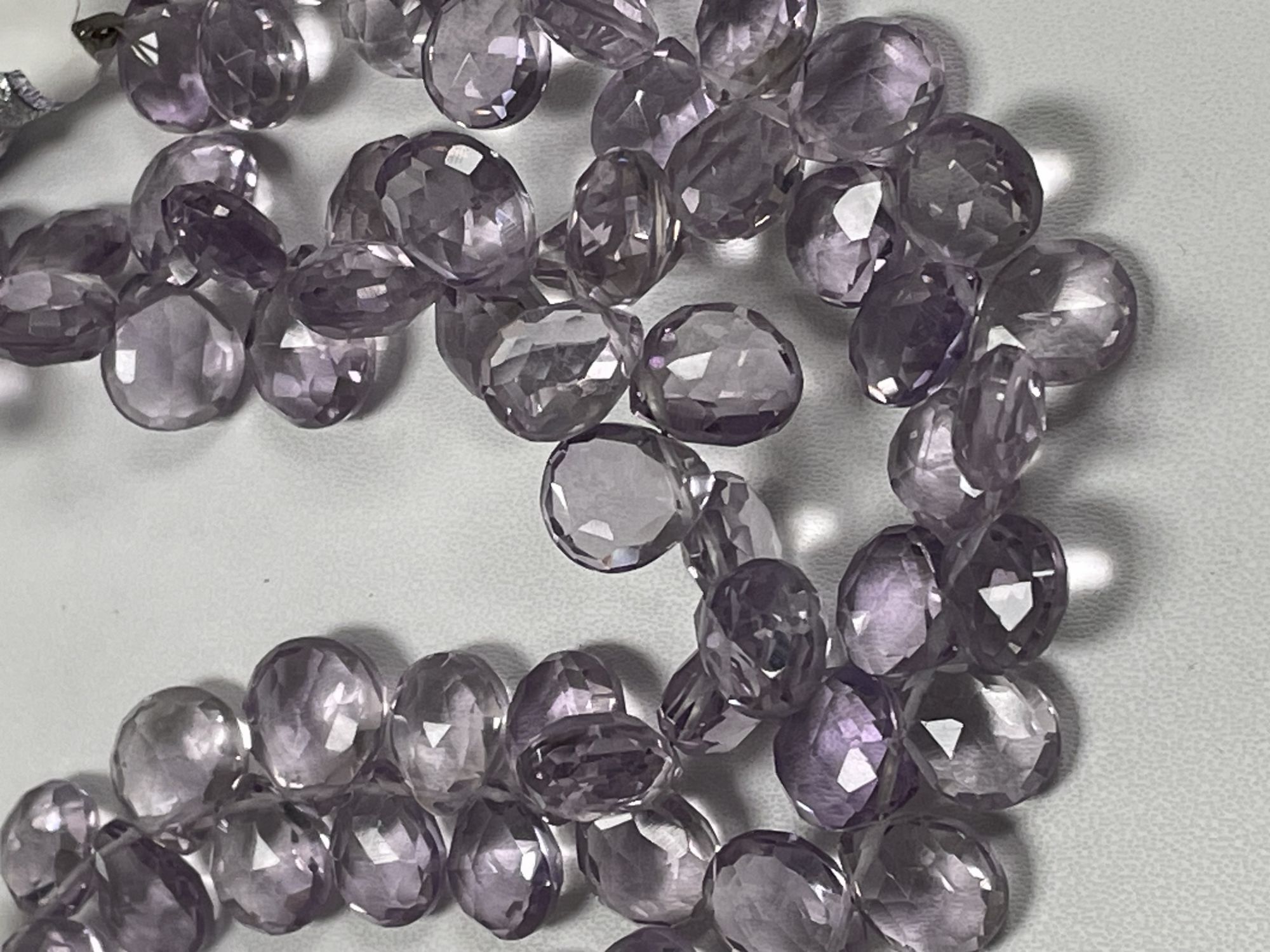 Pink Amethyst Pear Faceted