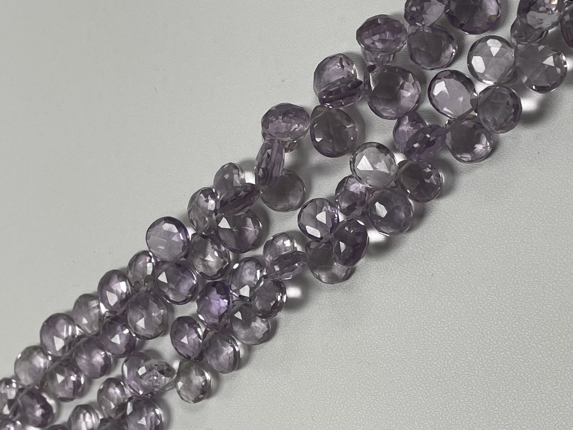 Pink Amethyst Pear Faceted