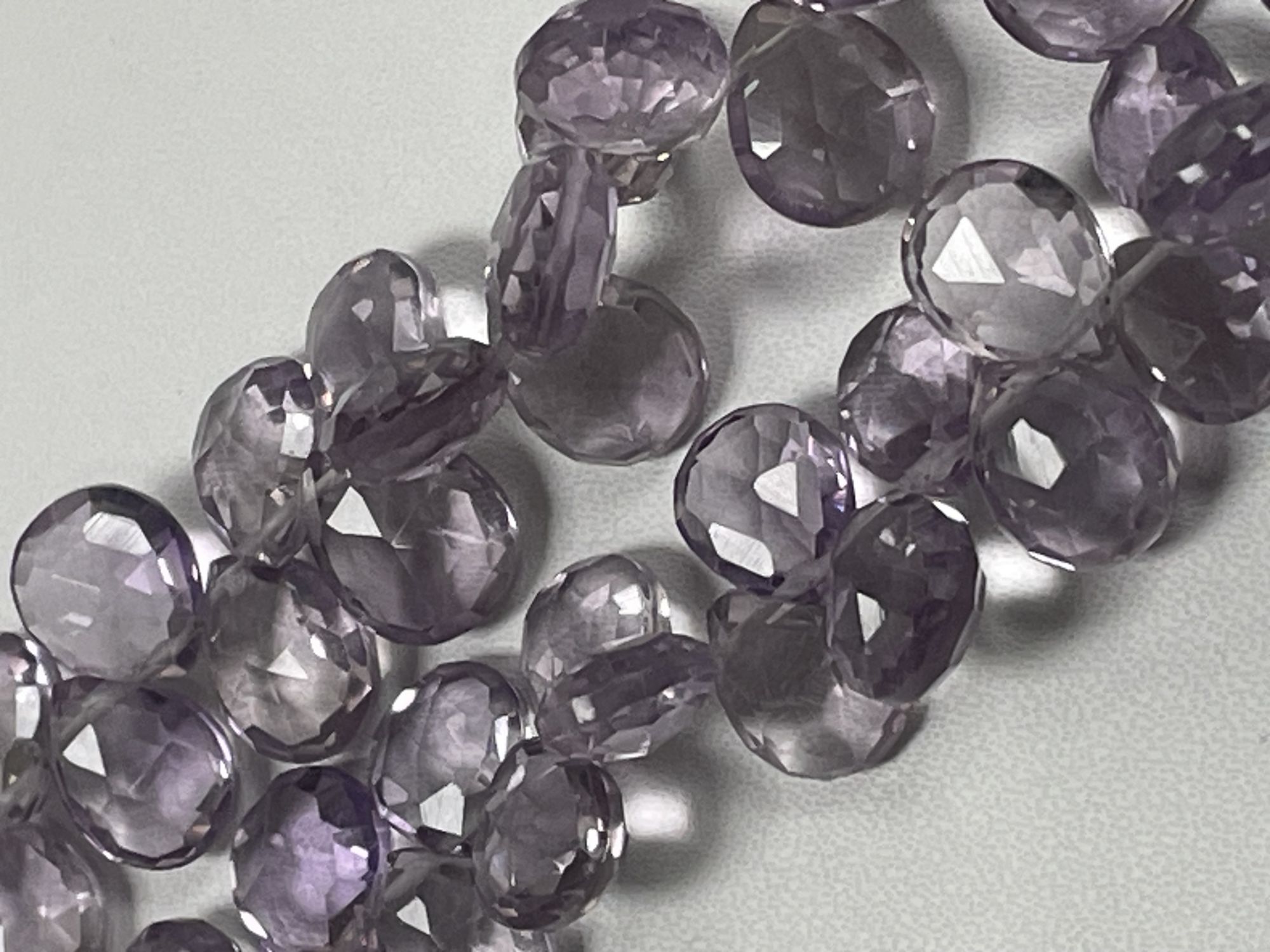 Pink Amethyst Pear Faceted