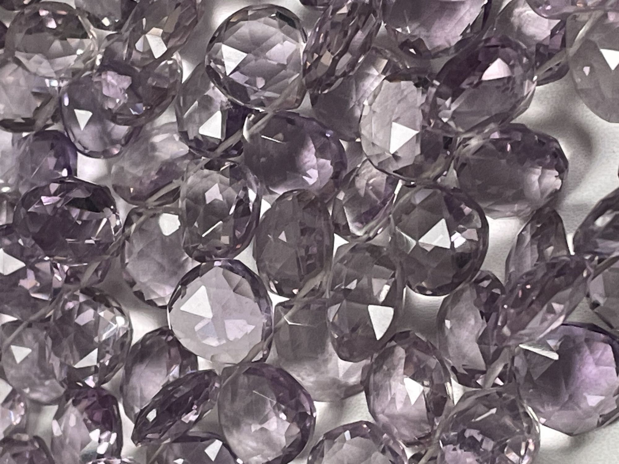 Pink Amethyst Heart Faceted