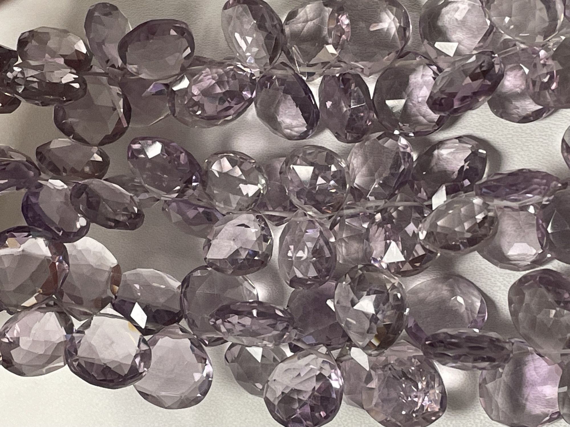 Pink Amethyst Heart Faceted