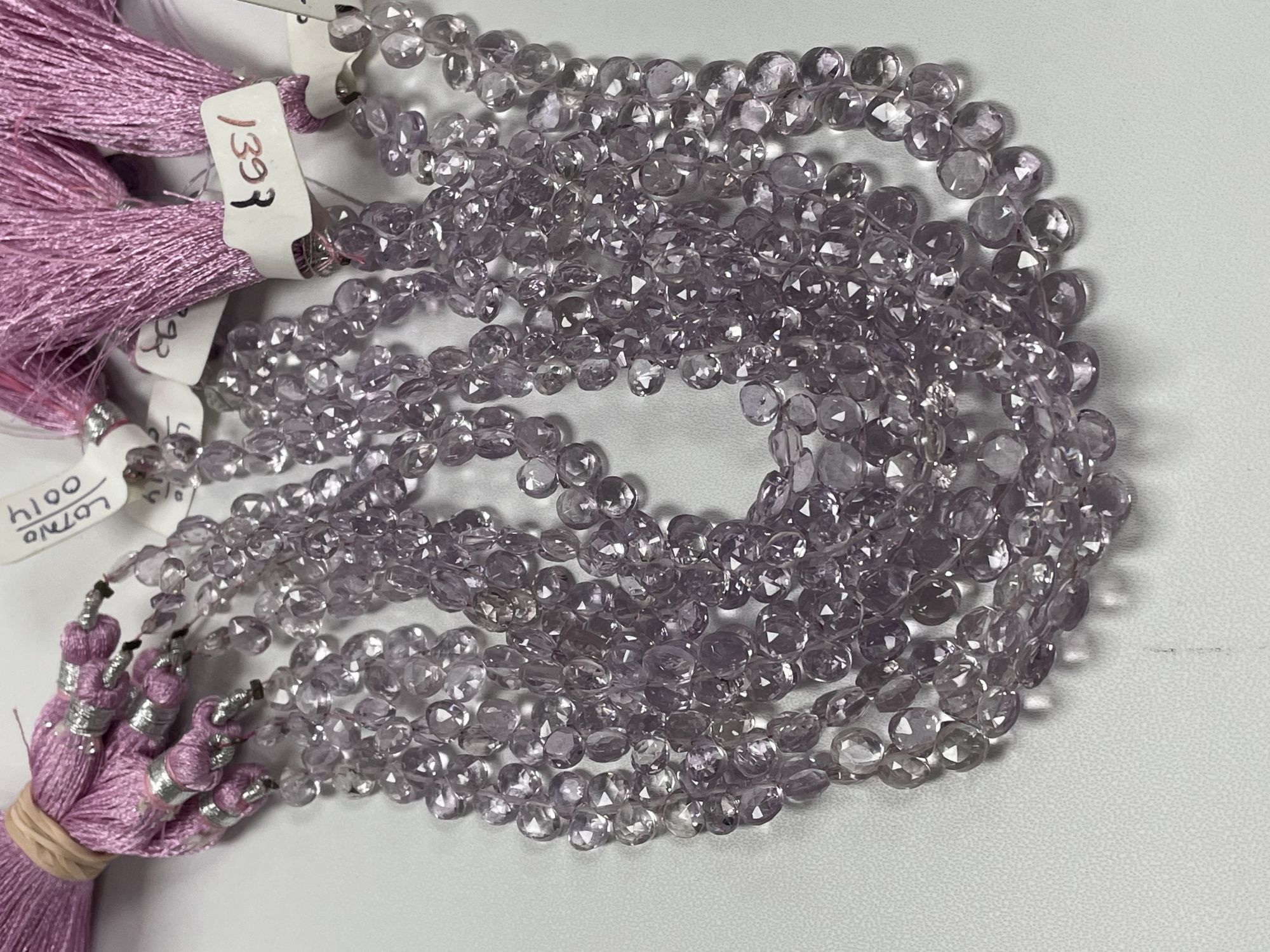 Pink Amethyst Heart Faceted