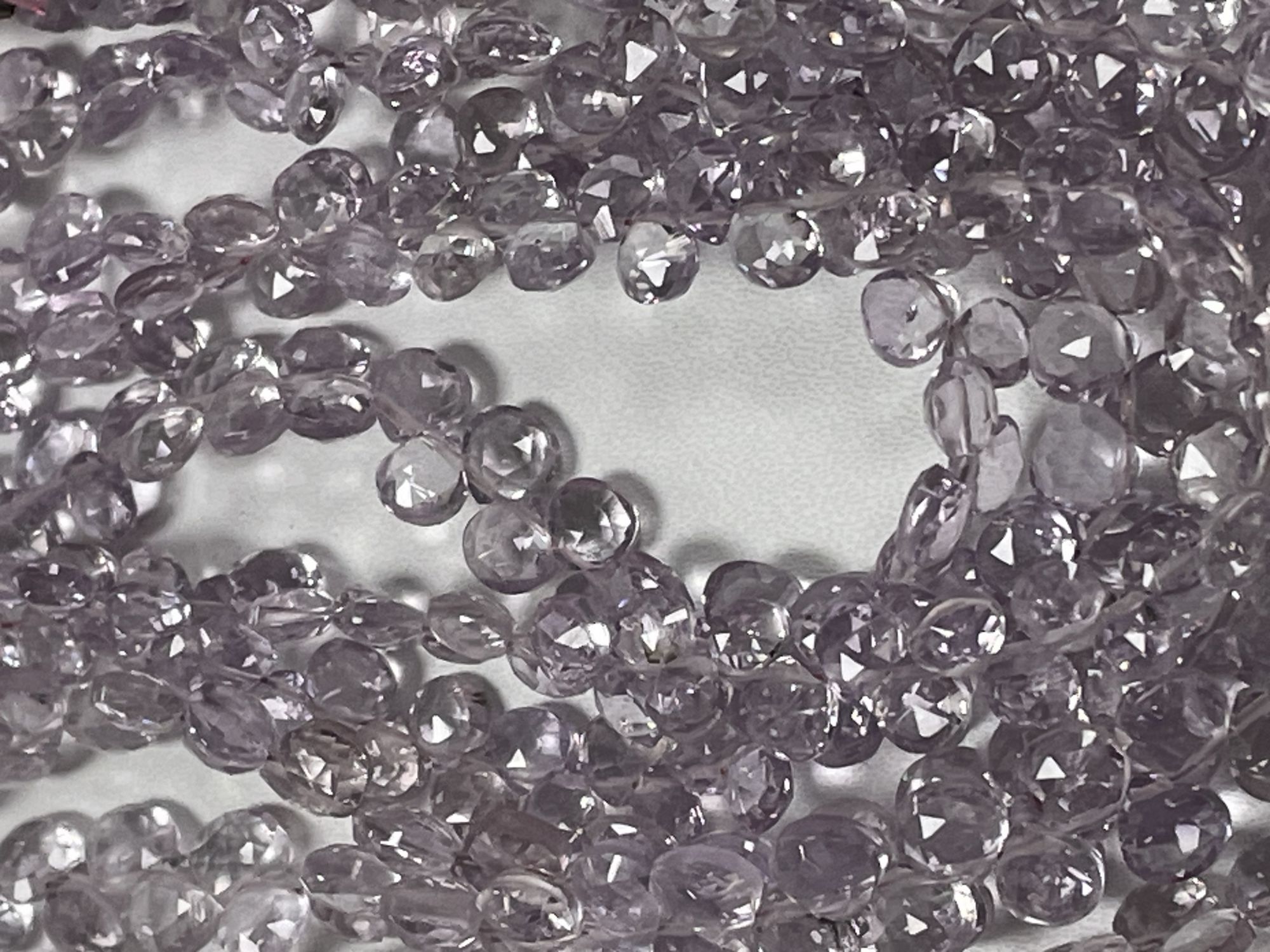 Pink Amethyst Heart Faceted