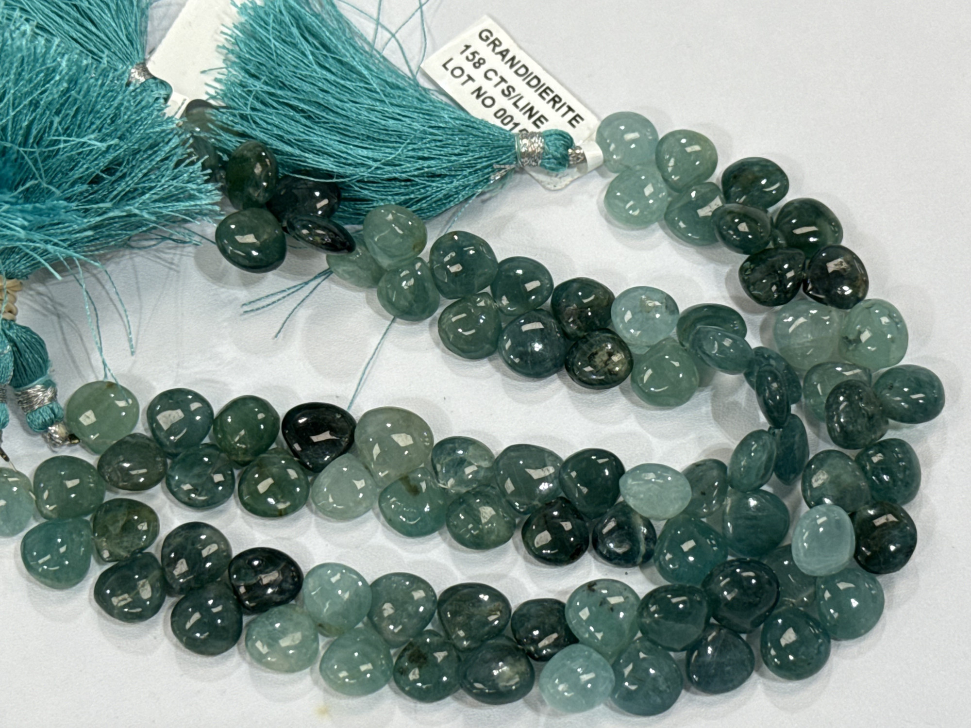 Grandidierite Hearts Smooth