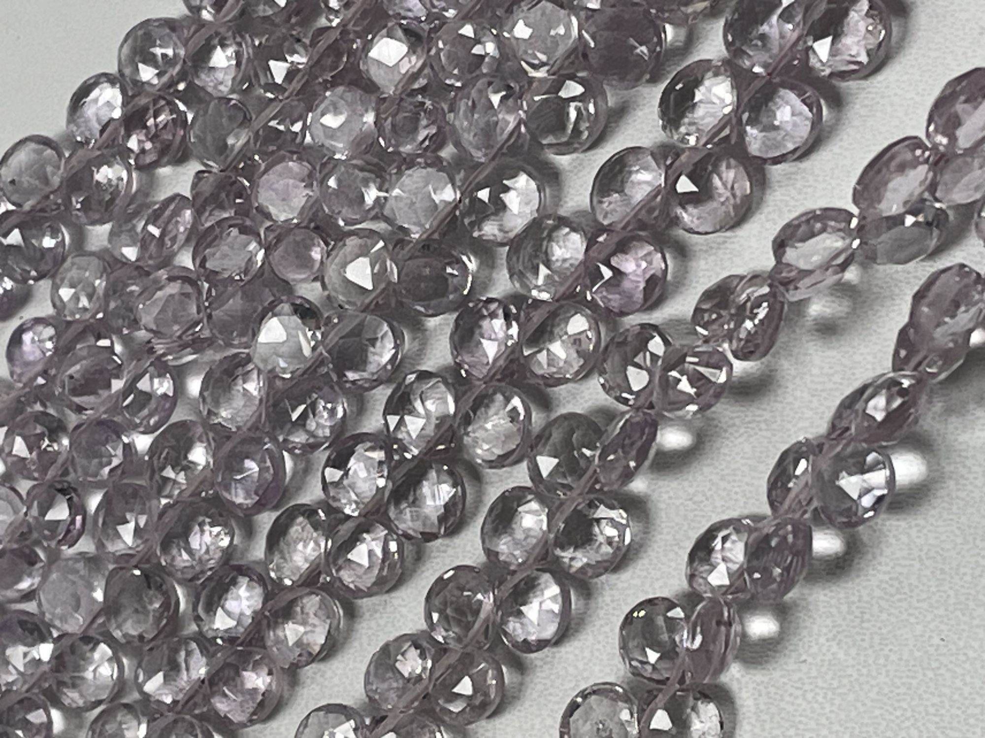 Pink Amethyst Heart Faceted