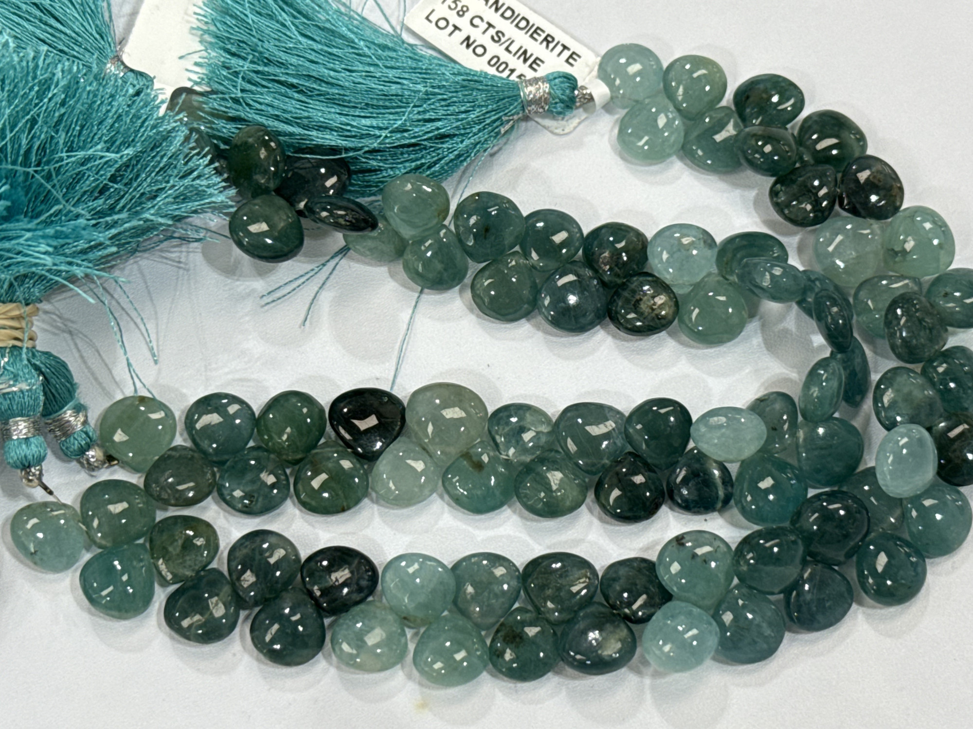Grandidierite Hearts Smooth