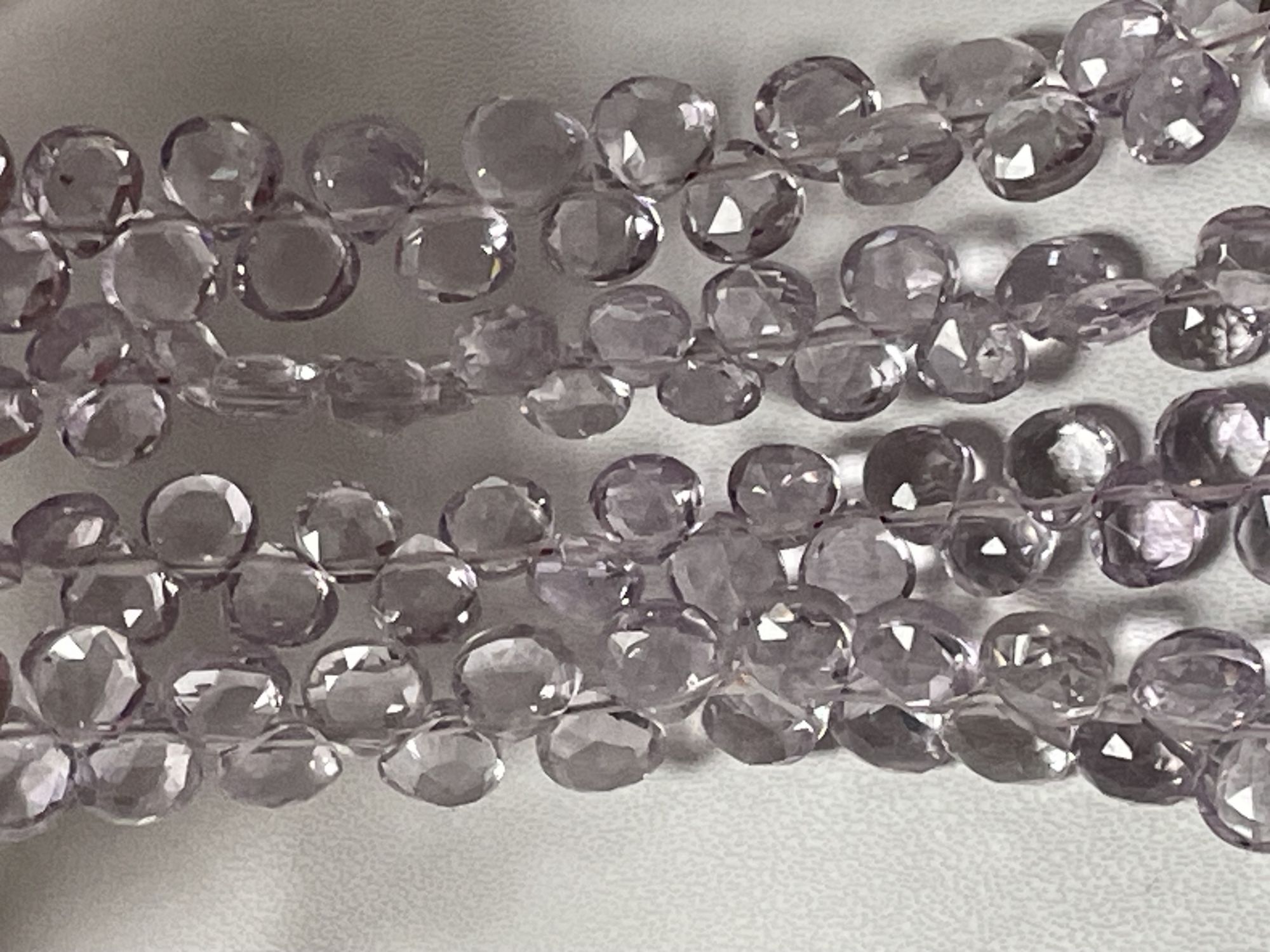 Pink Amethyst Heart Faceted