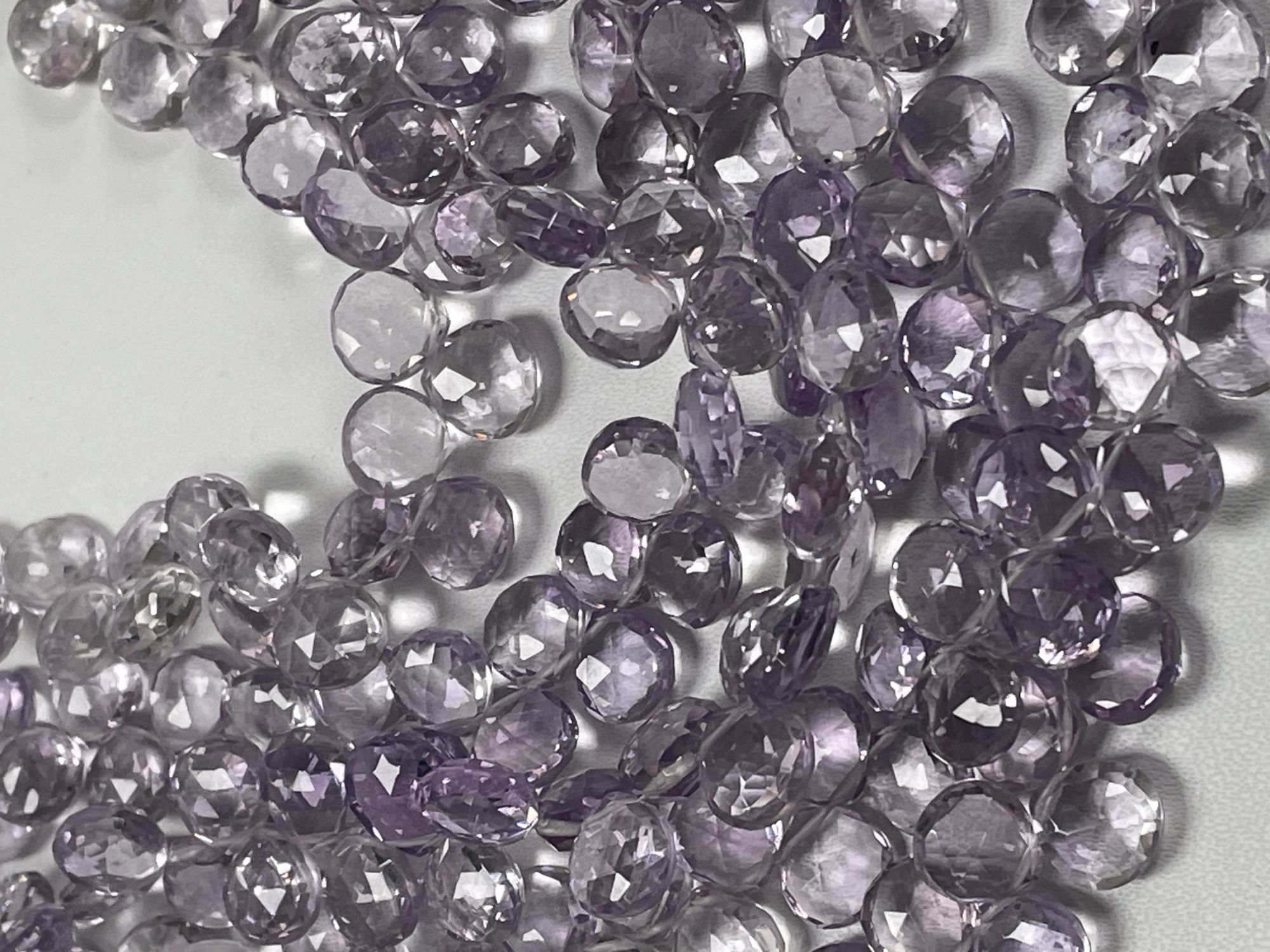 Pink Amethyst Heart Faceted