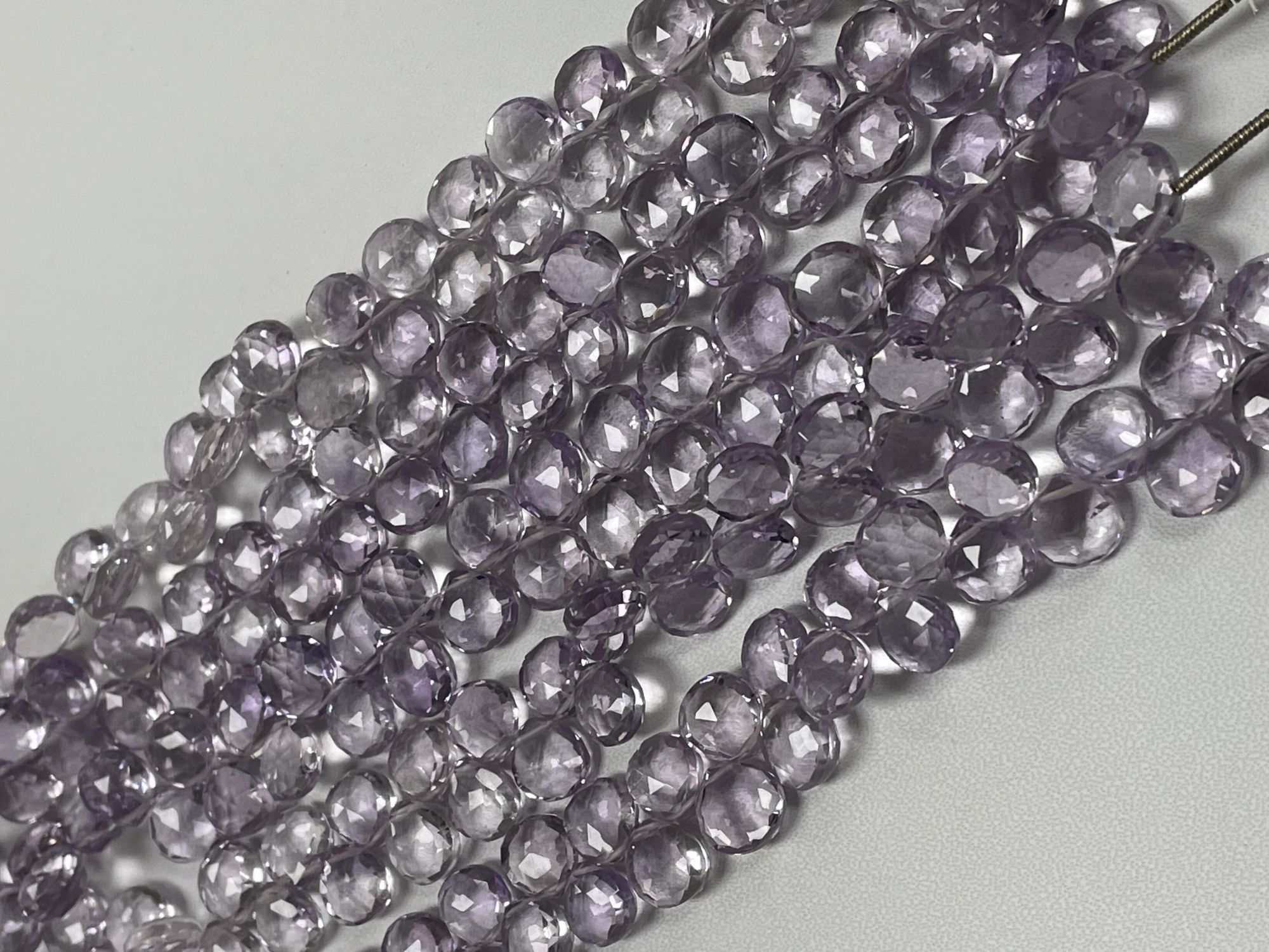 Pink Amethyst Heart Faceted